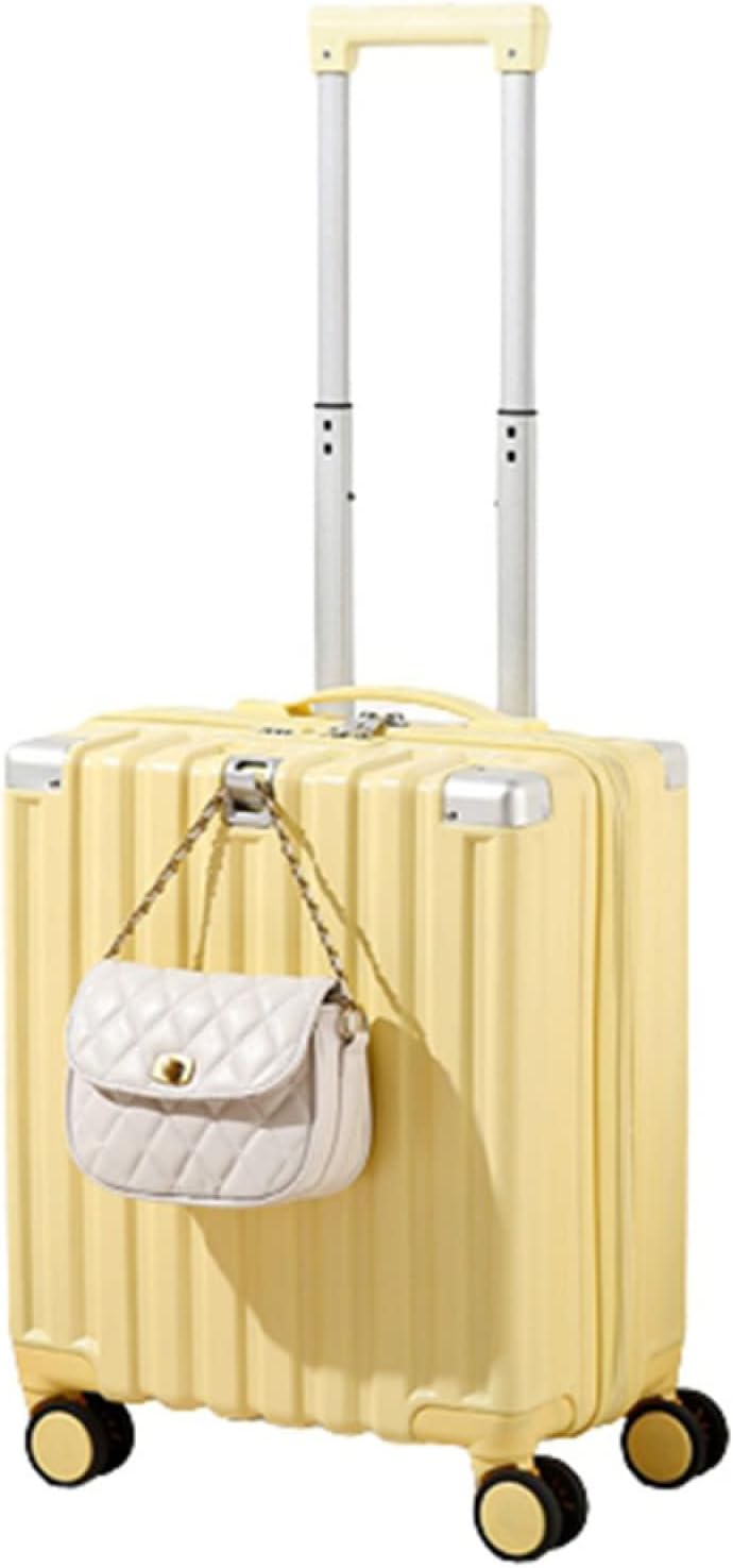 スーツケース キャリーケース 機内持ち込み 30L キャリーバッグ TSAロック搭載 ファスナー式 超軽量 小型 耐衝撃 静音 ダブルキャスター 360度回転 旅行 ビジネス 出張 イエロー SSサイ|サステナライフ
