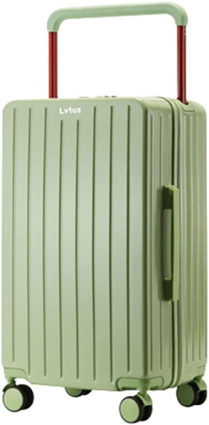 スーツケース キャリーケース 機内持ち込み 35L キャリーバッグ ファスナー式 超軽量 小型 耐衝撃 静音 ダブルキャスター 360度回転 旅行 ビジネス 出張 グリーン Sサイズ（1-3泊）