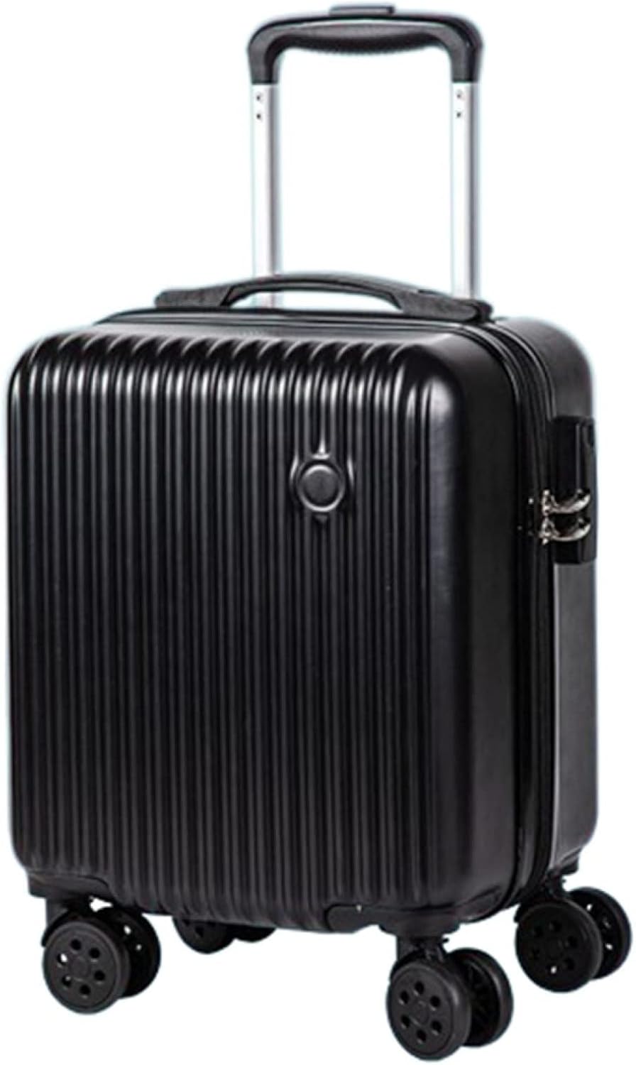 スーツケース キャリーケース 機内持ち込み 20L キャリーバッグ ファスナー式 超軽量 小型 耐衝撃 静音 ダブルキャスター 360度回転 旅行 ビジネス 出張 ブラック SSサイズ（1-2泊）