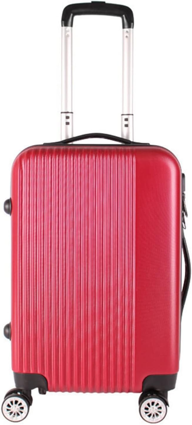 スーツケース キャリーケース 60L キャリーバッグ ファスナー式 超軽量 大型 耐衝撃 静音 ダブルキャスター 360度回転 旅行 ビジネス 出張 レッド Lサイズ（6-8泊）