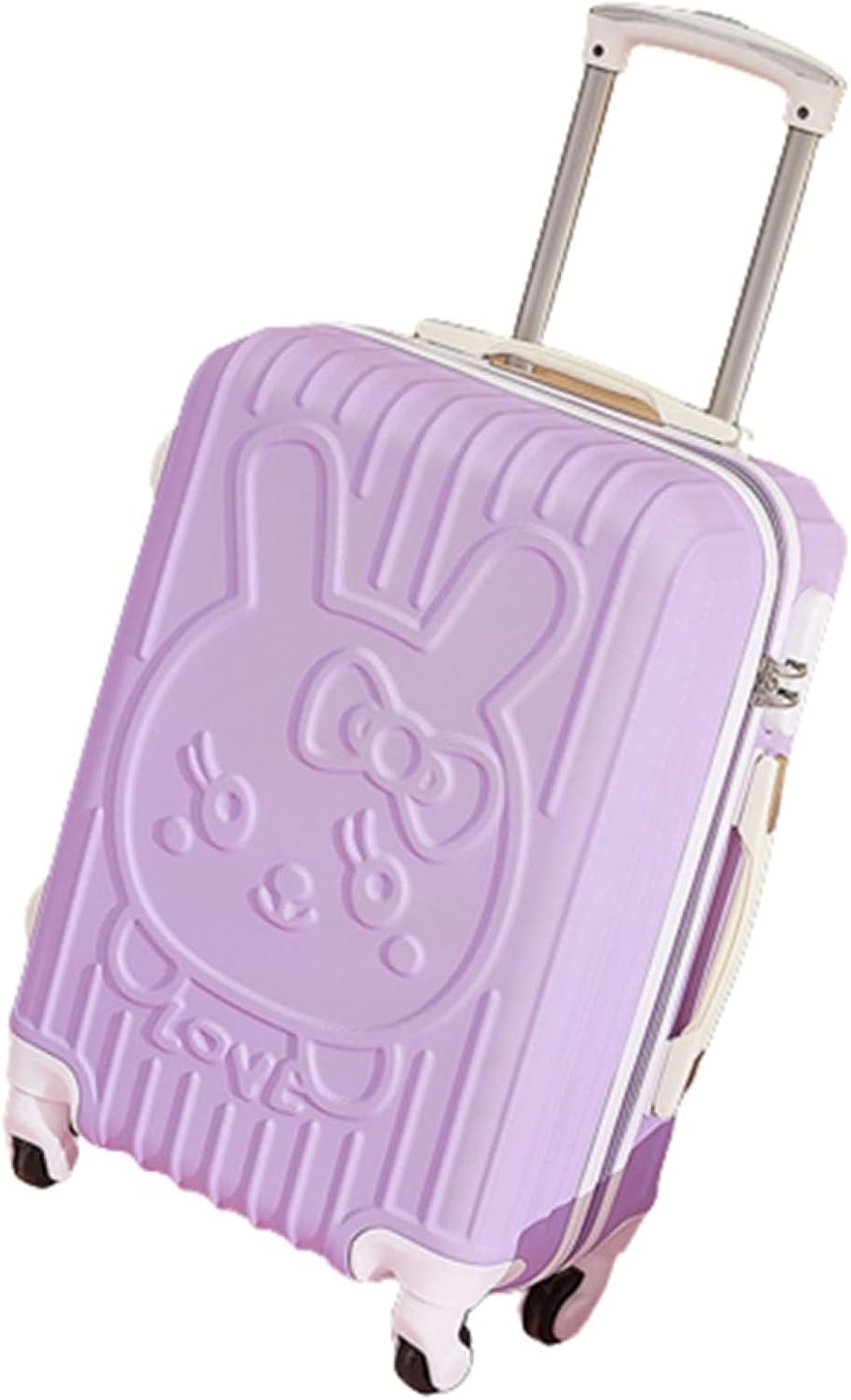 スーツケース キャリーケース 60L キャリーバッグ ファスナー式 超軽量 大型 耐衝撃 静音 ダブルキャスター 360度回転 旅行 ビジネス 出張 パープル Lサイズ（6-8泊）