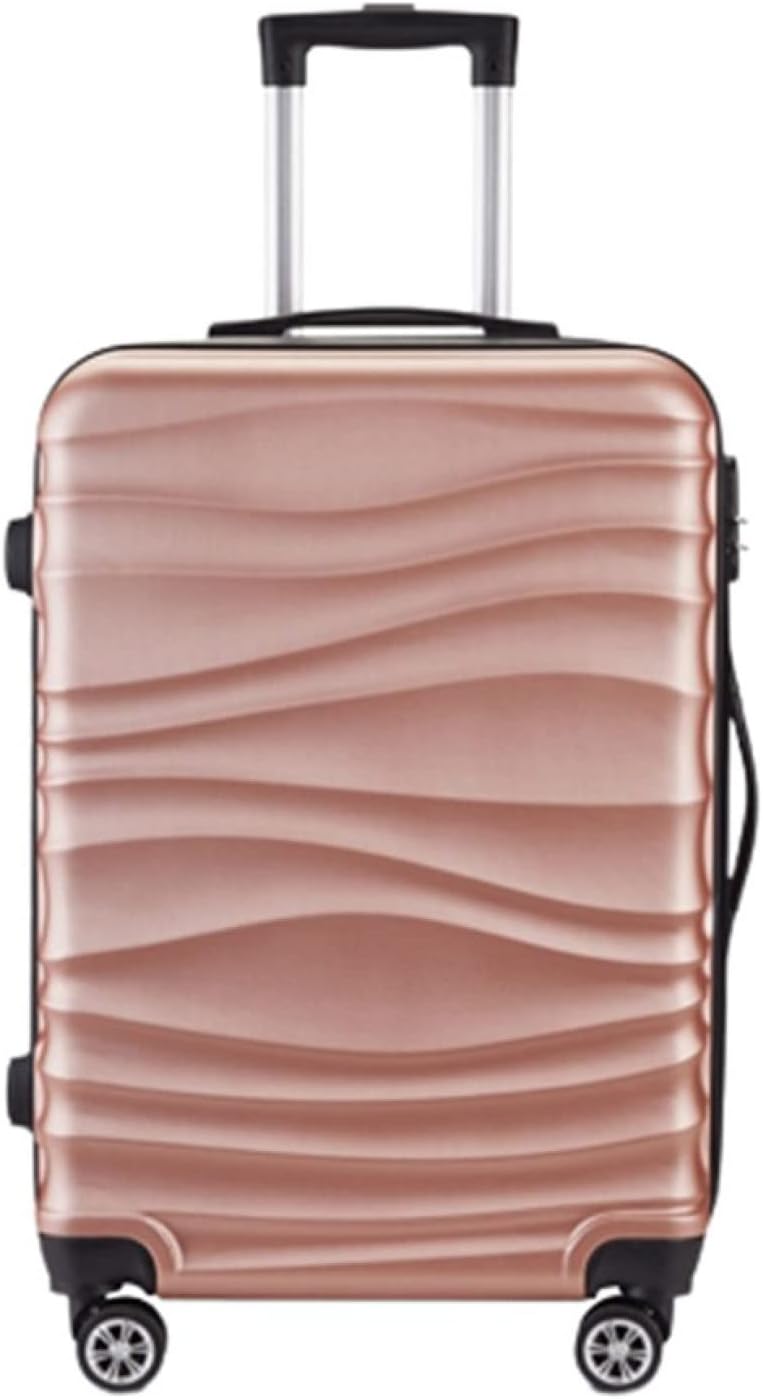 スーツケース キャリーケース 60L キャリーバッグ ファスナー式 超軽量 大型 耐衝撃 静音 ダブルキャスター 360度回転 旅行 ビジネス 出張 ピンク Lサイズ（6-8泊）