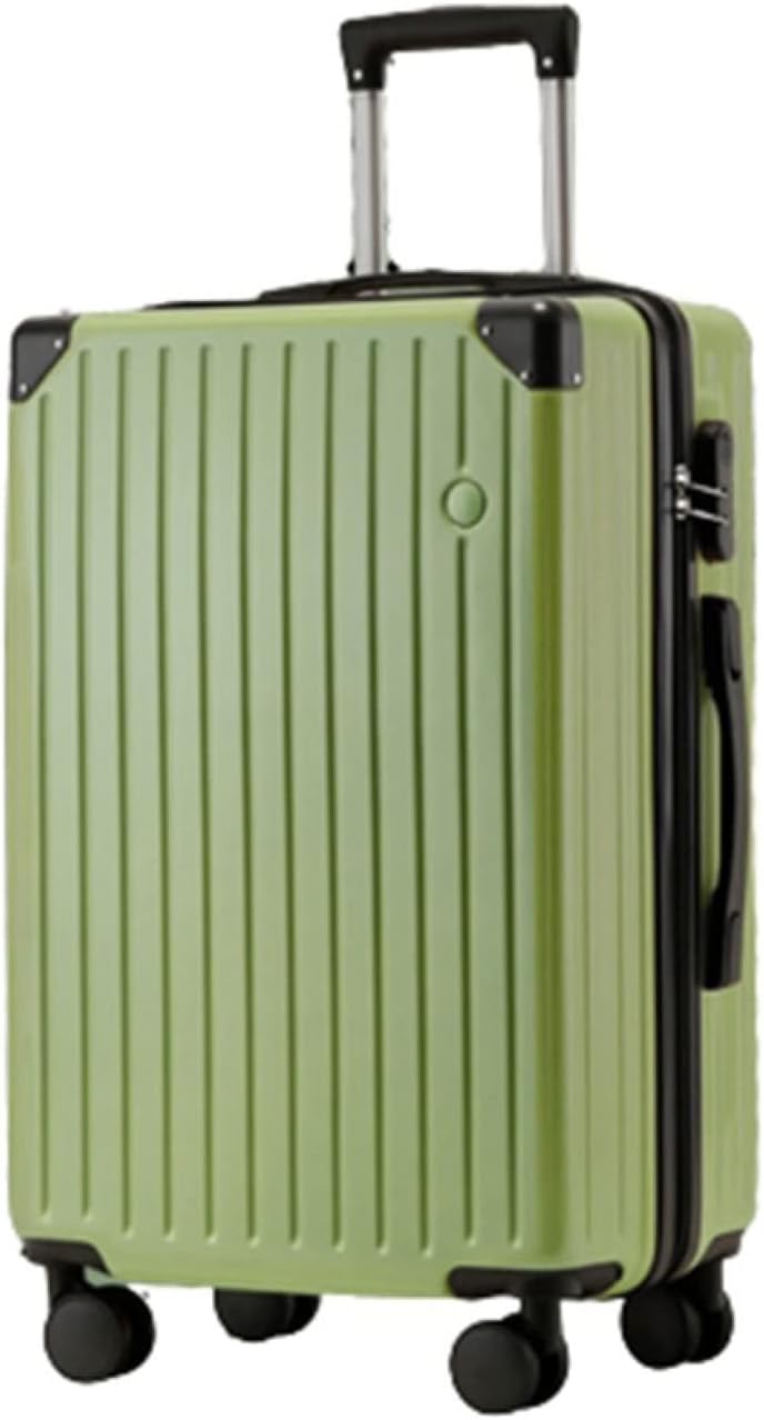 スーツケース キャリーケース 60L キャリーバッグ ファスナー式 超軽量 大型 耐衝撃 静音 ダブルキャスター 360度回転 旅行 ビジネス 出張 グリーン Lサイズ（6-8泊）
