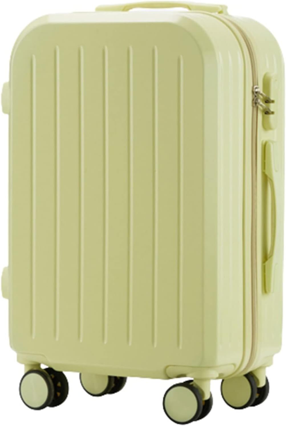 スーツケース キャリーケース 60L キャリーバッグ ファスナー式 超軽量 大型 耐衝撃 静音 ダブルキャスター 360度回転 旅行 ビジネス 出張 イエロー Lサイズ（6-8泊）