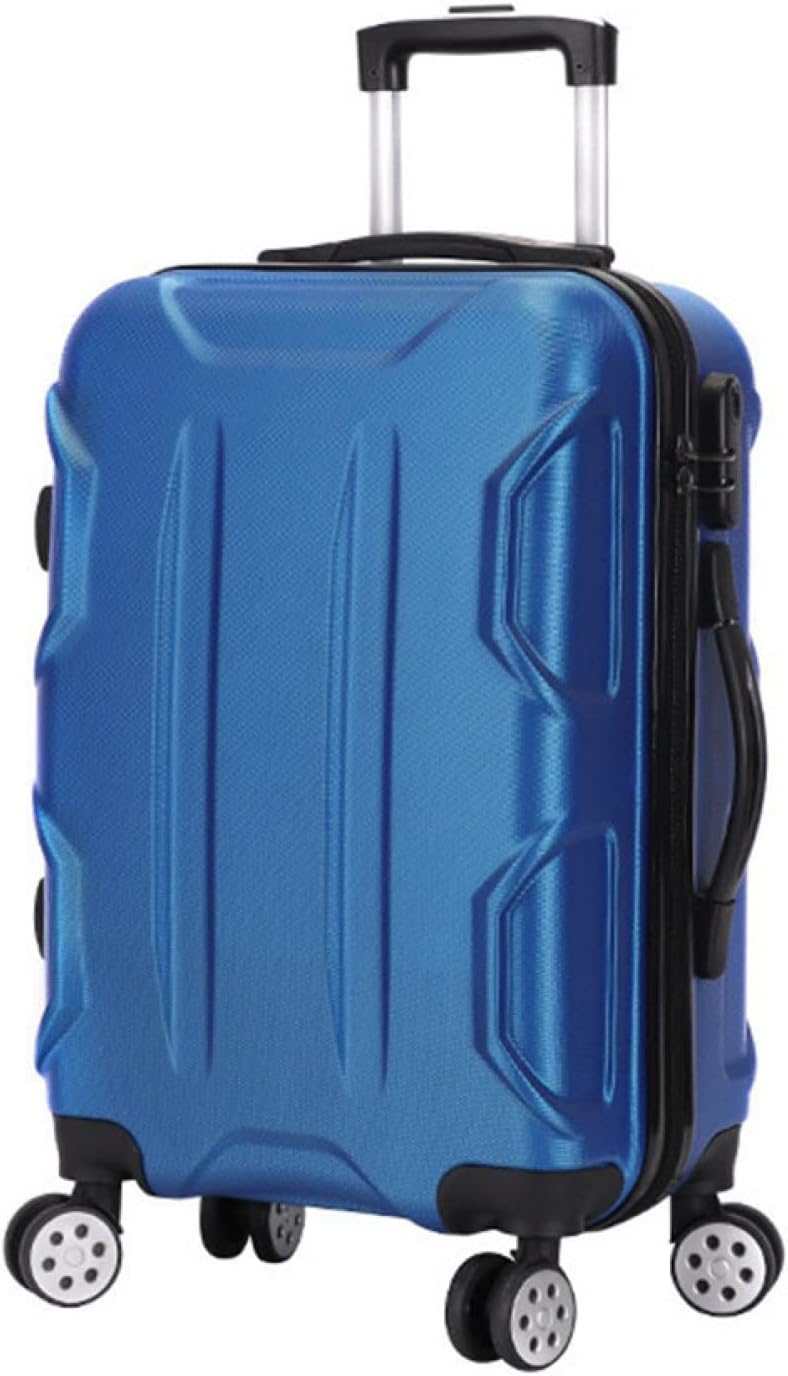スーツケース キャリーケース 65L キャリーバッグ ファスナー式 超軽量 大型 耐衝撃 静音 ダブルキャスター 360度回転 旅行 ビジネス 出張 ブルー Lサイズ（6-8泊）