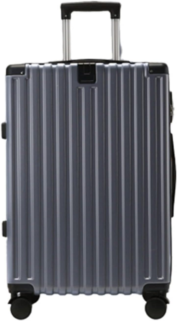 スーツケース キャリーケース 45L キャリーバッグ ファスナー式 超軽量 大型 耐衝撃 静音 ダブルキャスター 360度回転 旅行 ビジネス 出張 グレー Mサイズ（3-5泊）｜サステナライフ