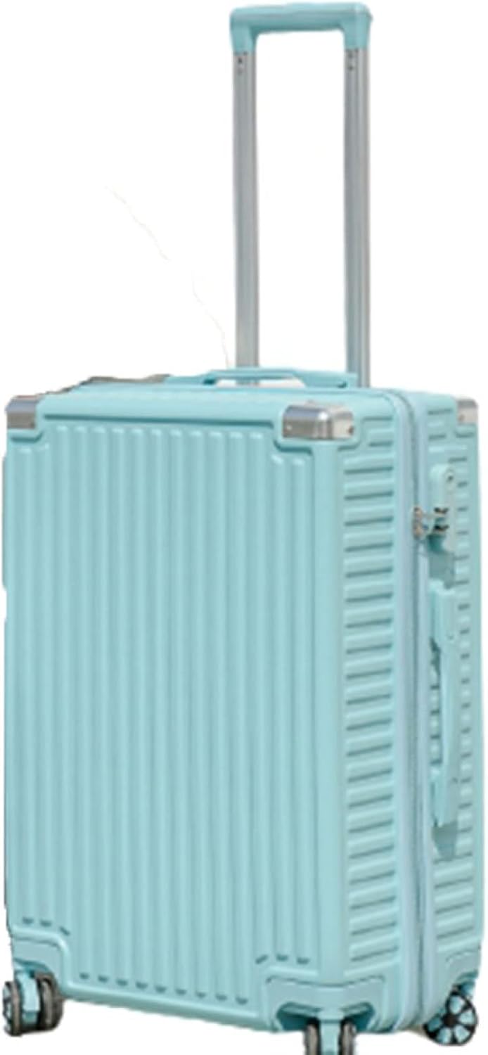 スーツケース キャリーケース 45L キャリーバッグ ファスナー式 超軽量 大型 耐衝撃 静音 ダブルキャスター 360度回転 旅行 ビジネス 出張 ブルー Mサイズ（3-5泊）