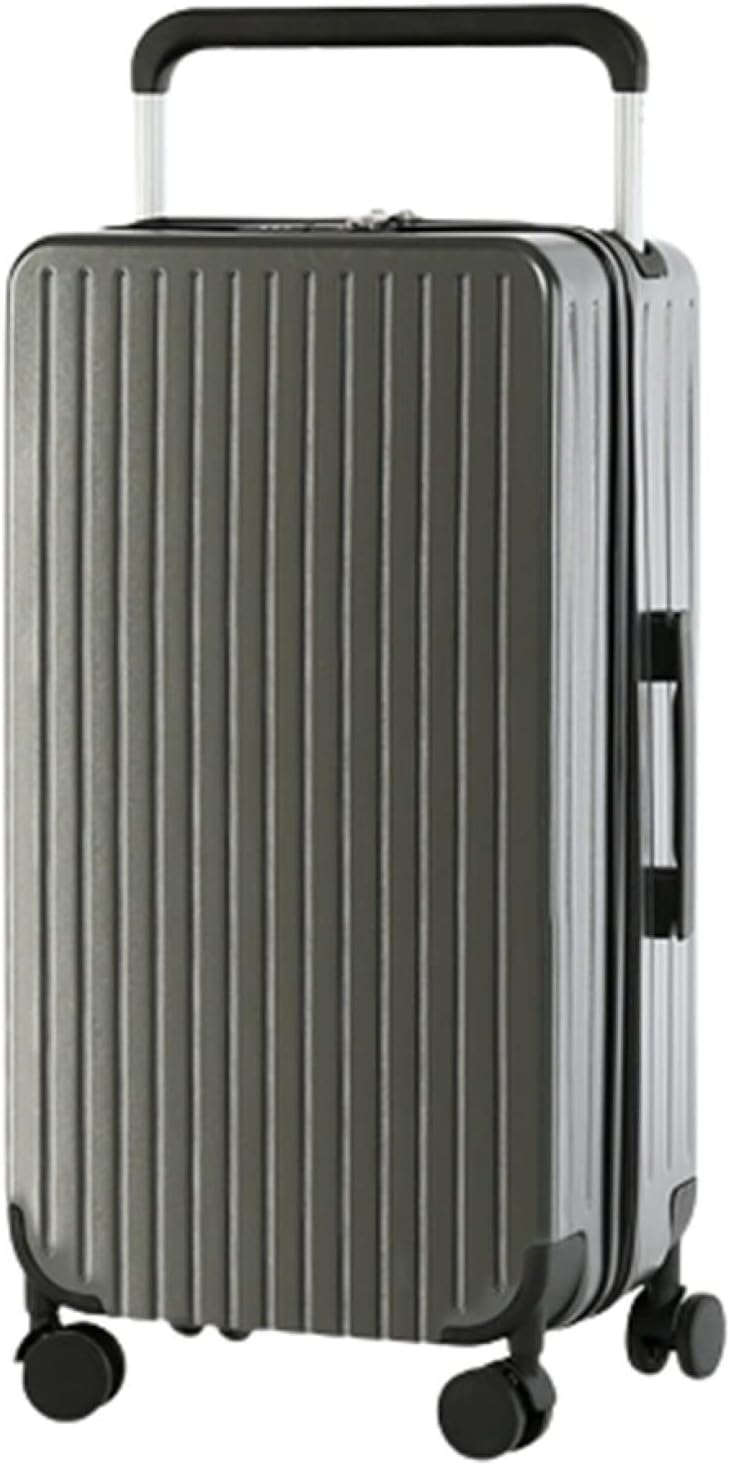 スーツケース キャリーケース 60L キャリーバッグ TSAロック搭載 ファスナー式 超軽量 大型 耐衝撃 静音 ダブルキャスター 360度回転 旅行 ビジネス 出張 グレー Lサイズ（6-8泊）