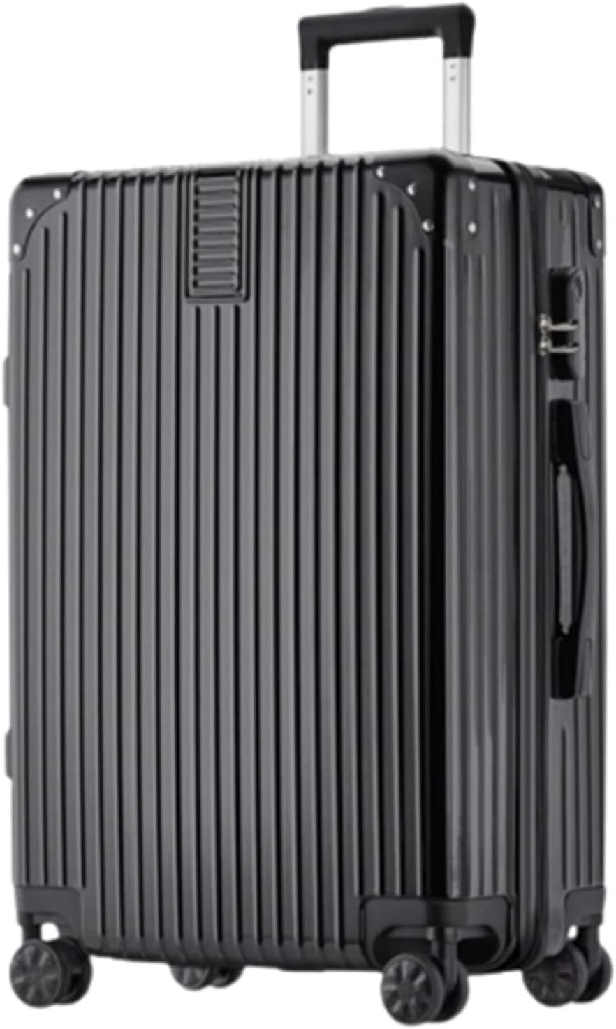 旅行バッグ 持ちはこび容れもの 45L キャリーバッグ チャック式 超軽さ 大型 耐衝撃 静音 ダブルキャスター 360度回転させる 旅する 商行為 出張 黒いこと M大いさ（3-5泊） バッグ-スーツケース・キャリーバッグ