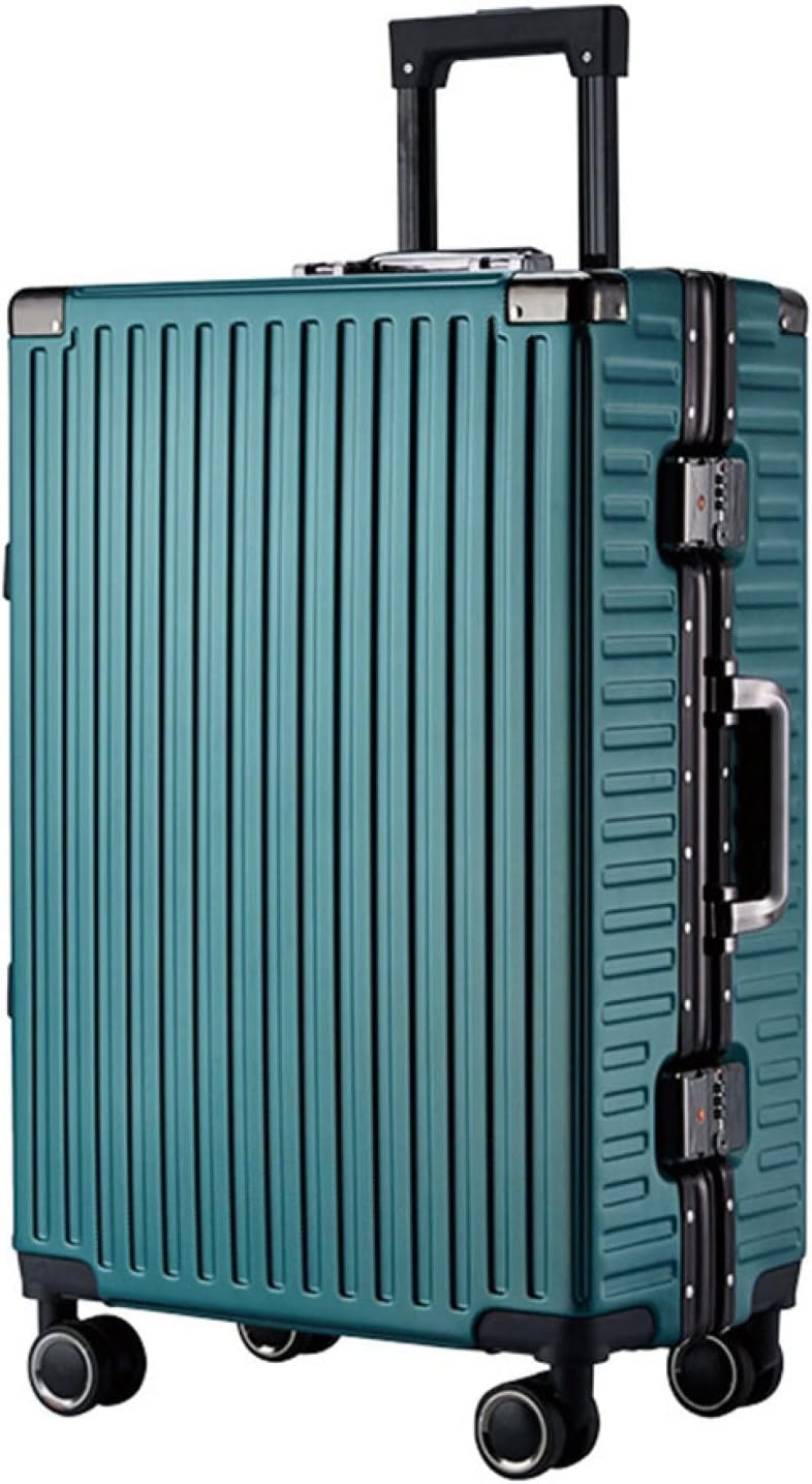 スーツケース キャリーケース 50L キャリーバッグ TSAロック搭載 アルミフレーム 超軽量 大型 耐衝撃 静音 ダブルキャスター 360度回転 旅行 ビジネス 出張 グリーン Mサイズ(3-5泊)|サステナライフ
