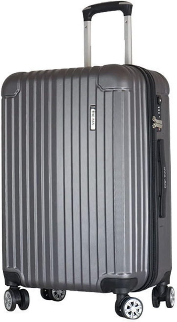 スーツケース キャリーケース 65L キャリーバッグ ファスナー式 超軽量 大型 耐衝撃 静音 ダブルキャスター 360度回転 旅行 ビジネス 出張 グレー Lサイズ（6-8泊）