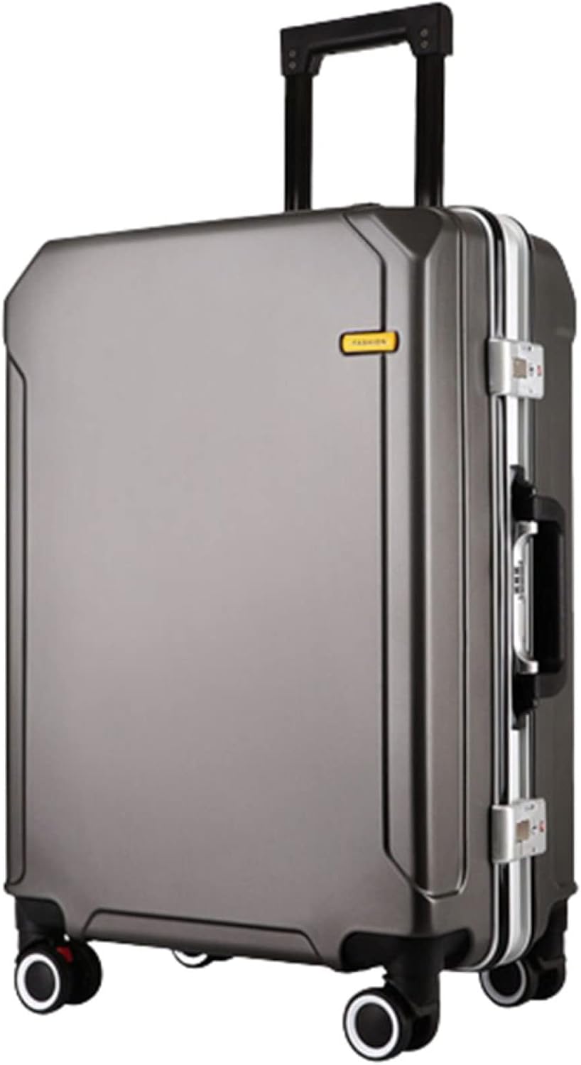 スーツケース キャリーケース 60L キャリーバッグ USB充電口 TSAロック搭載 アルミフレーム 超軽量 大型 耐衝撃 静音 ダブルキャスター 360度回転 旅行 ビジネス 出張 グレー Lサイズ