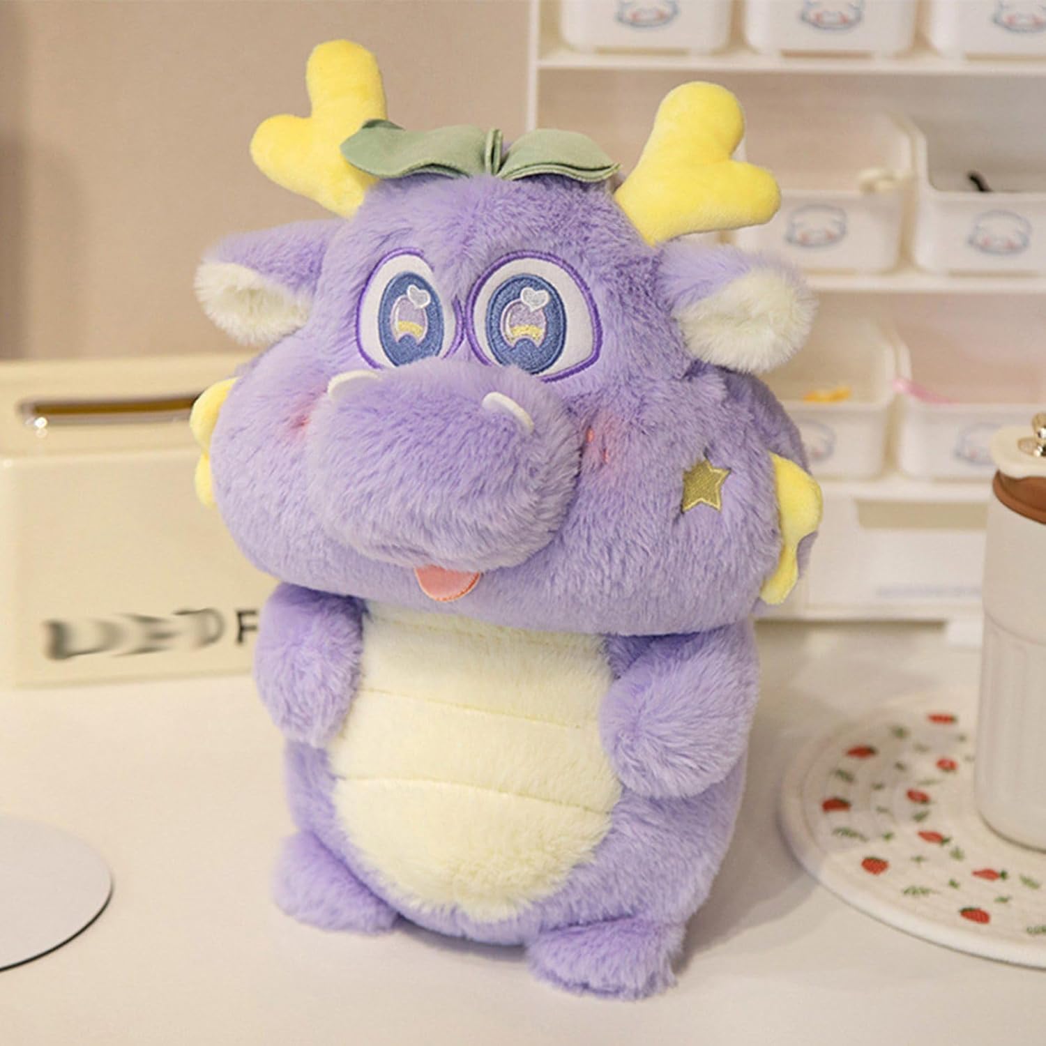 縫いぐるみ 龍 ドラゴン ぬいぐるみ かわいい 眠り枕 装飾 置物 表情おもちゃ だき枕 人形 28cm 癒し マスコット ぬいぐるみ ふんわり 柔らか ピンク グリーン雑貨 寝室 ベッドサイド お誕