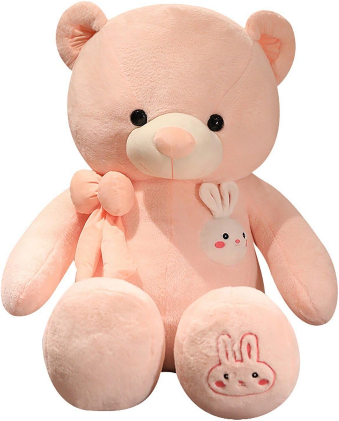 テディベア 特大 80cm ウサギ ぬいぐるみ 縫い包み クマ抱き枕 おもちゃ ピンク ベージュ 巨大 抱きまくら 添い寝枕 居眠り枕 背もたれクッション 大きいクマ抱き枕 ユニーク 萌え萌え ふわふ|サステナライフ