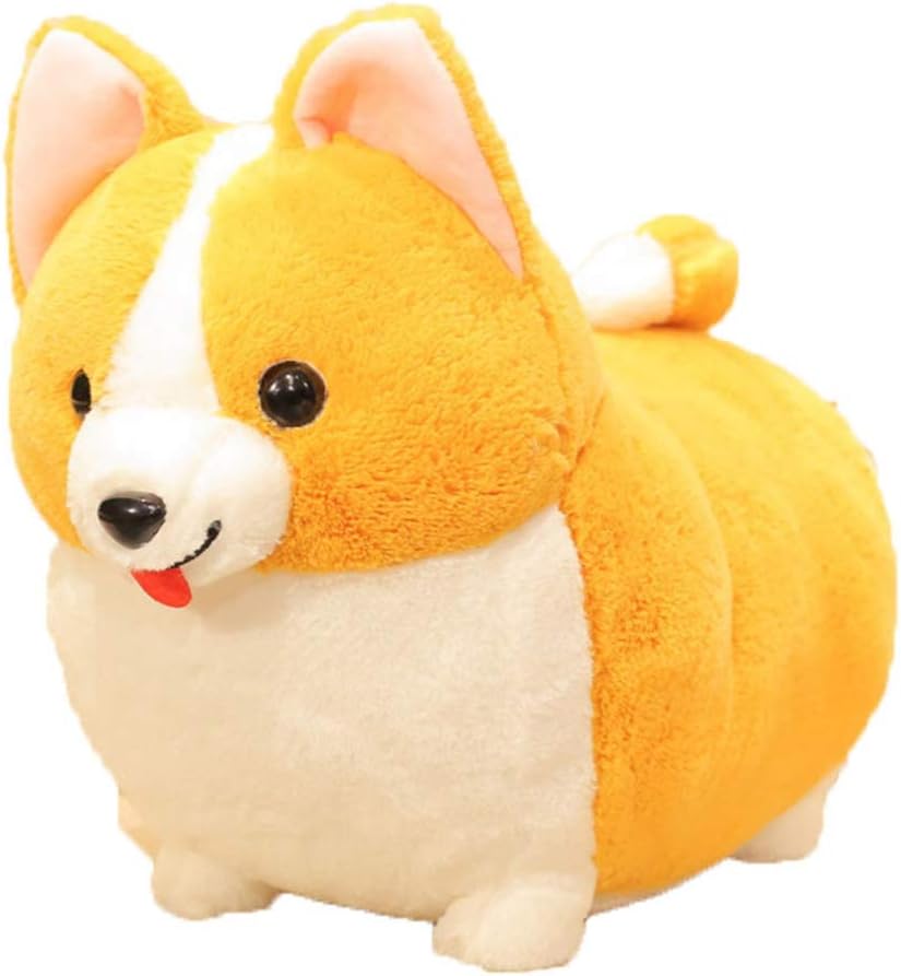 イヌぬいぐるみ コーギー 抱き枕 イエロー ワンコおもちゃ ふわふわ 犬リアル 可愛い 添い寝まくら 萌え萌え カップル 飾り物 お誕生日 プレゼント クリスマス 色褪せない 癒し系 子供 彼女 45｜サステナライフ