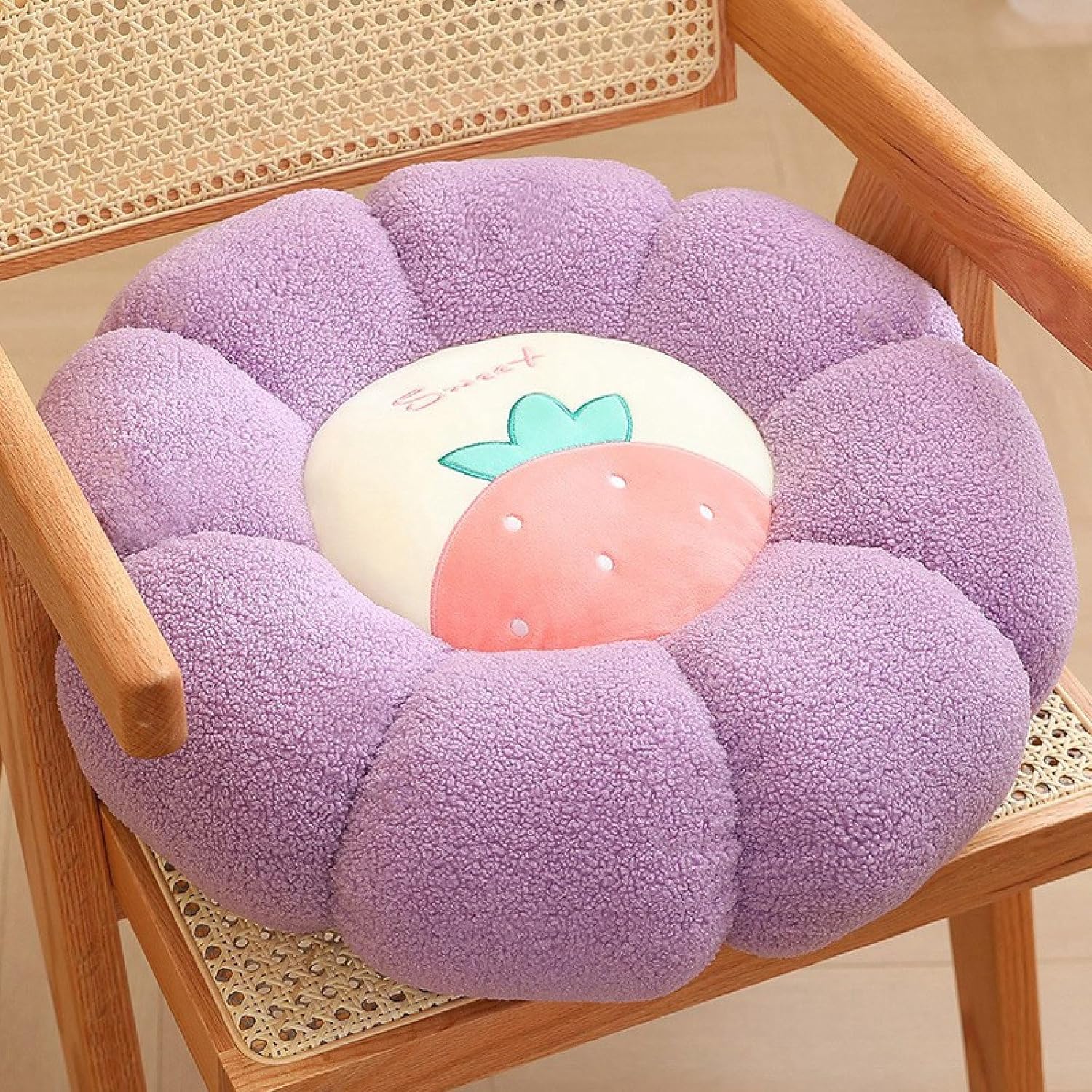 座布団 アボカド 莓 桃 クッション ぬいぐるみ チェアパッド 厚み15cm 高反発 抱き枕 果物柄 背もたれ おしりが痛くならない 体圧分散 ふわふわ抱き枕 プレゼント 在宅勤務 椅子用 デスク イ