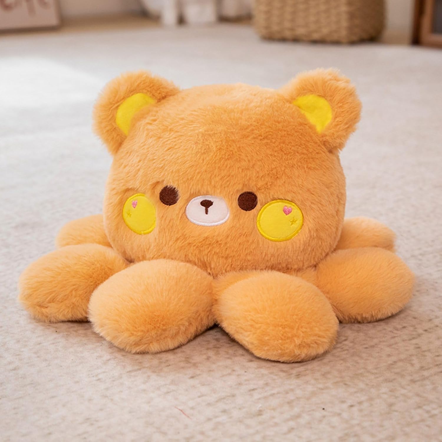 タコ縫い包み 巨大 35cm 動物ぬいぐるみ 兎 きつね 猫 可愛い ふわふわ クッション だき枕 ぬいぐるみ 添い寝 ふんわり 癒し 安眠グッズ ねむねむ 置物 お祝い ギフト 店飾り 贈り物 クリ
