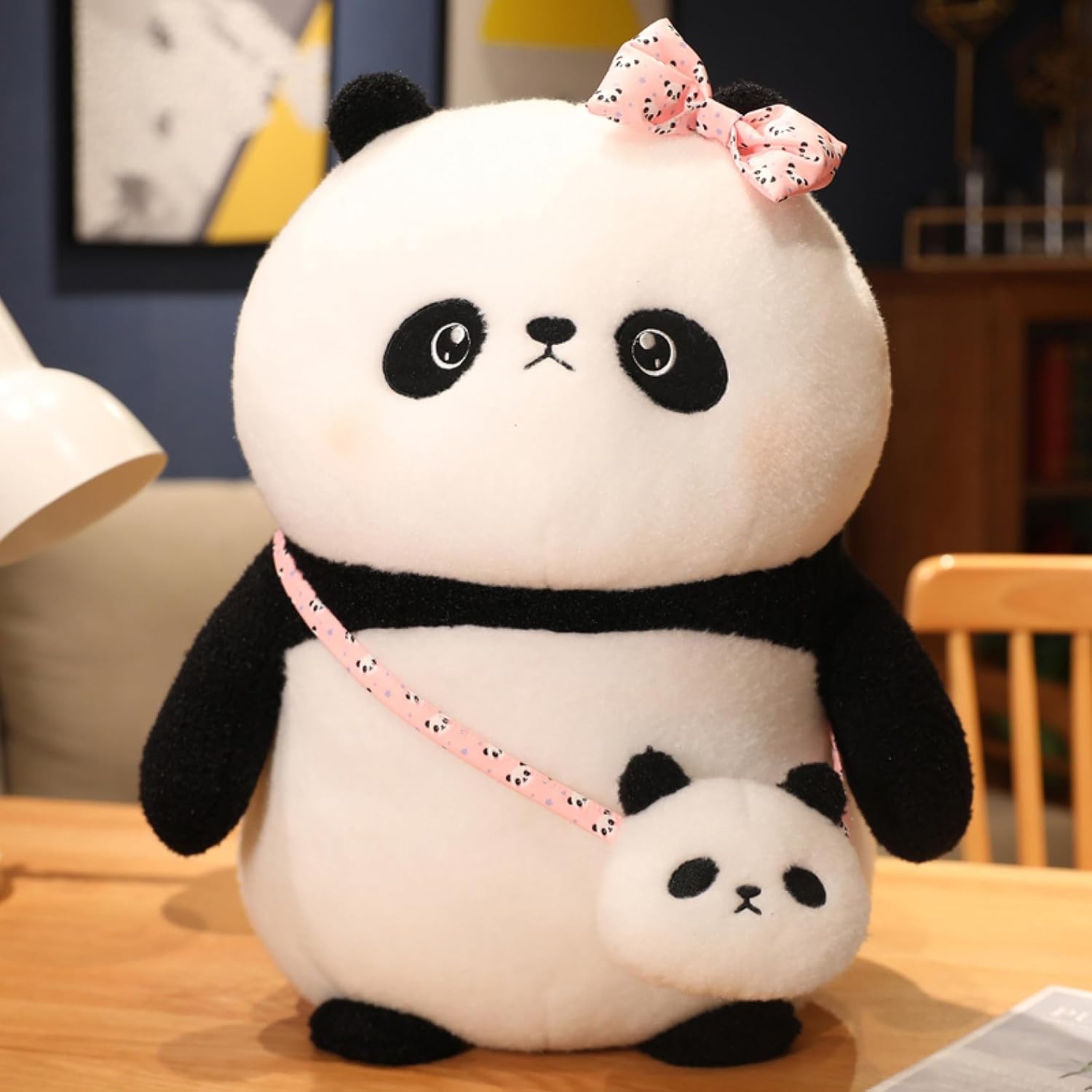 パンダ ぬいぐるみ 添い寝枕 抱き枕 動物ぬいぐるみ リポン付き 腰当てクッション 眠り枕 快眠グッズ 背当て抱き枕 癒される ふんわり もふもふ 彼女彼氏へ ガールズ 45cm 入学 誕生日 クリス