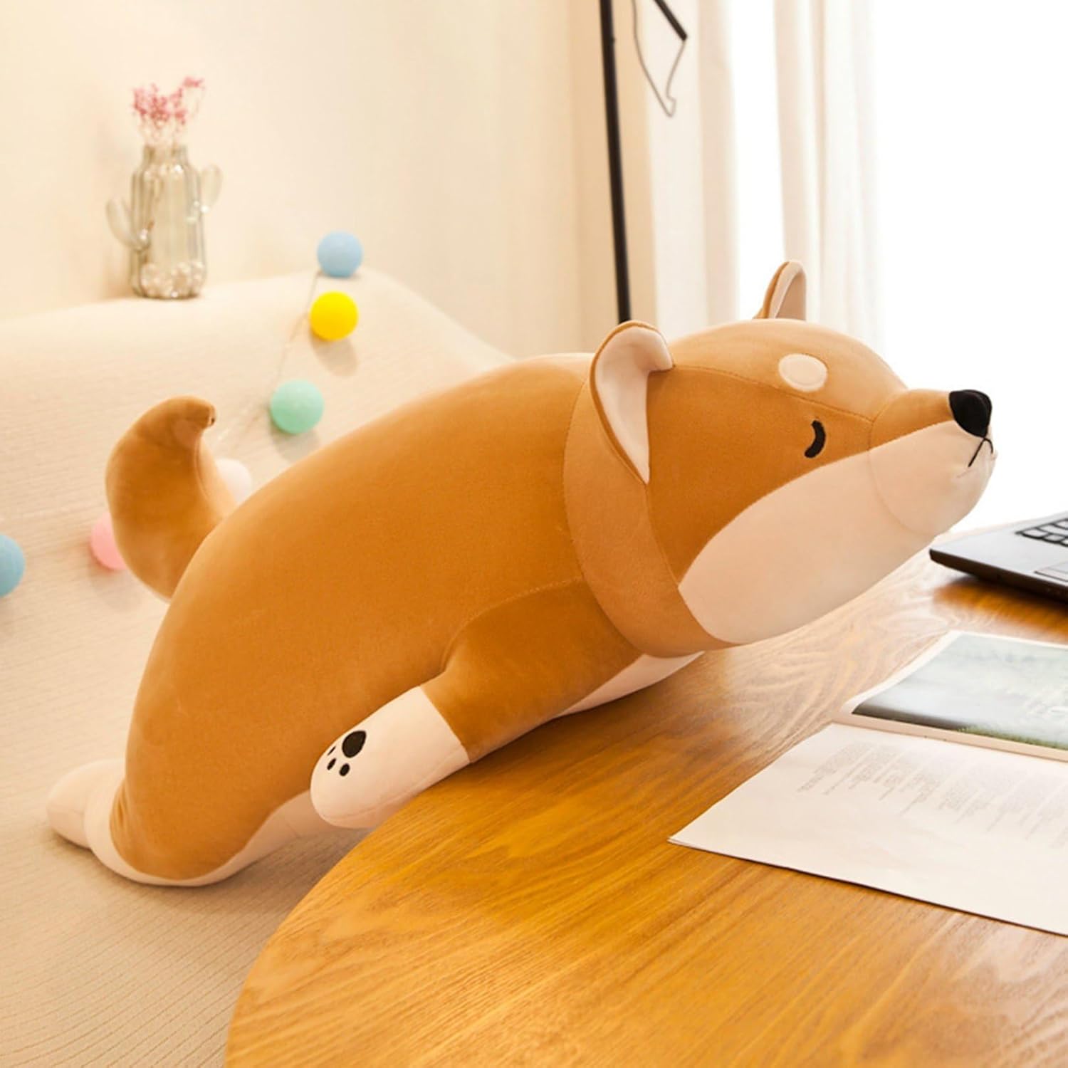 柴犬縫いぐるみ 抱き枕 手あそび 可愛らしい ピロー 首枕 体長々しい 伏せる姿 眠る姿 ロング印字機 90糎 犬 柴犬 サプライズ 安眠 癒し系 腰心積もり 好いたらしい キッズ 御坊っちゃん 娘 室内装飾 ベッドル