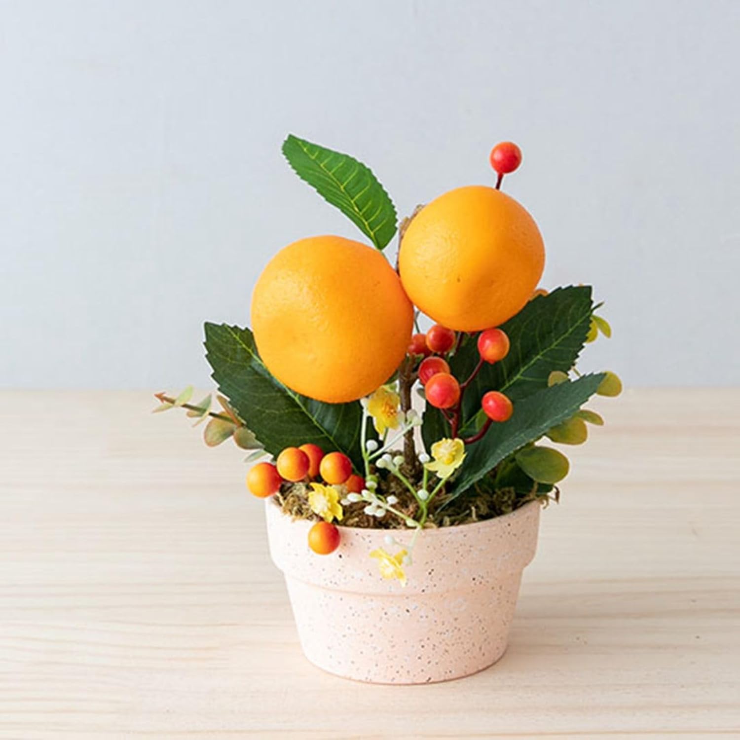 フェイクグリーン リアル 果物 レモン 可愛い 卓上置き 観葉樹 置物 人工葉っぱ ミニ 鉢植え 人工観葉植物 本物そっくり 観葉植物 人工植物装飾 枯れない 感謝 記念日 お見舞い ギフト｜サステナライフ