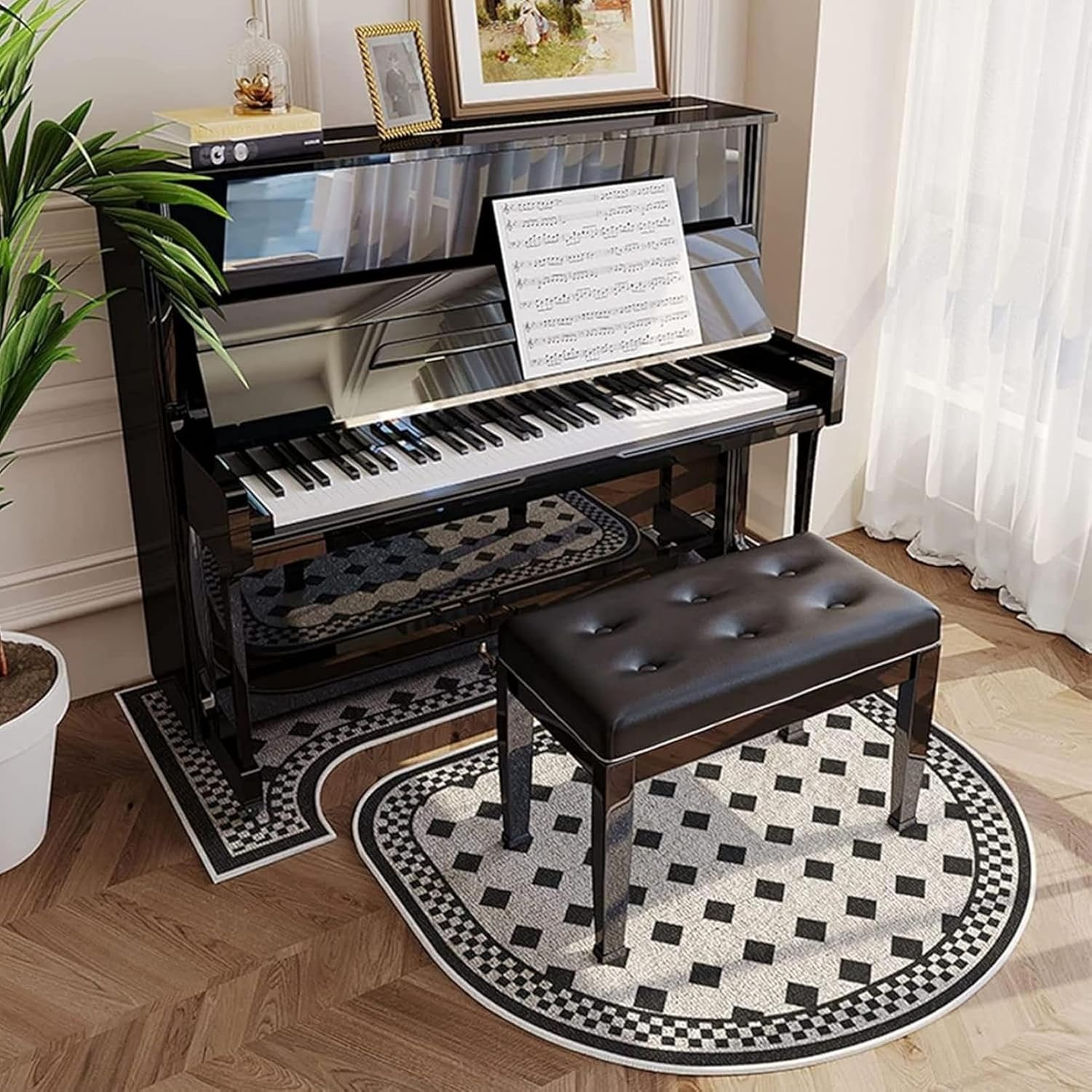 チェアマット ゲーミングチェアマット デスクチェアマット 凹形70*160cm 電子ピアノ用マット フローリング保護 床キズ防止 防音 北欧風 ドット柄 ゲーミングマット 家具保護 カット可能 フロー 24,800円