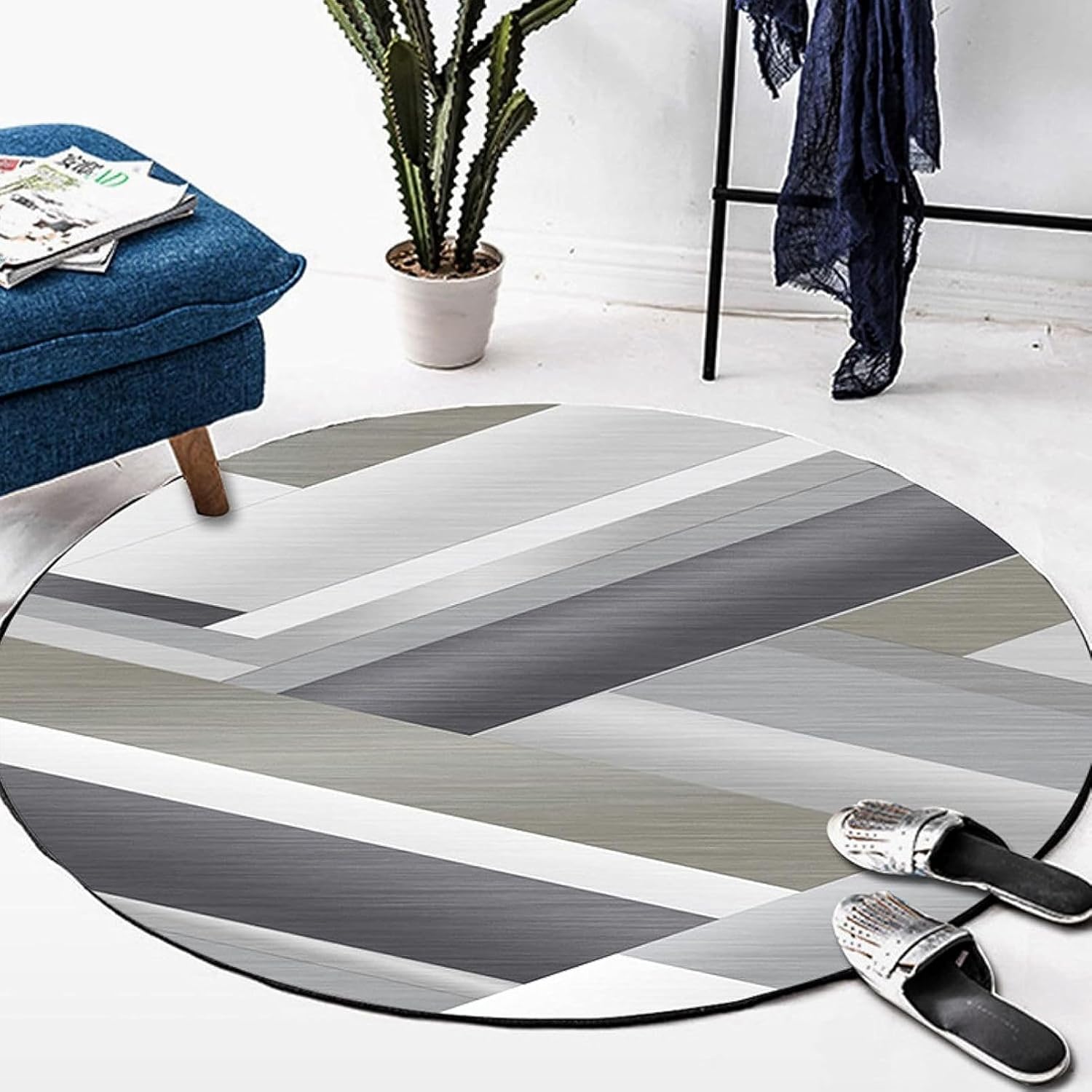 円形マット チェアマット 絨毯 洗える ラグマット 北欧 ラグ ラウンド 60*60cm カーペット オシャレ フロアマット やわらか 防滑 防音 リビング 丸 クラシック ラグマット 子供用マット