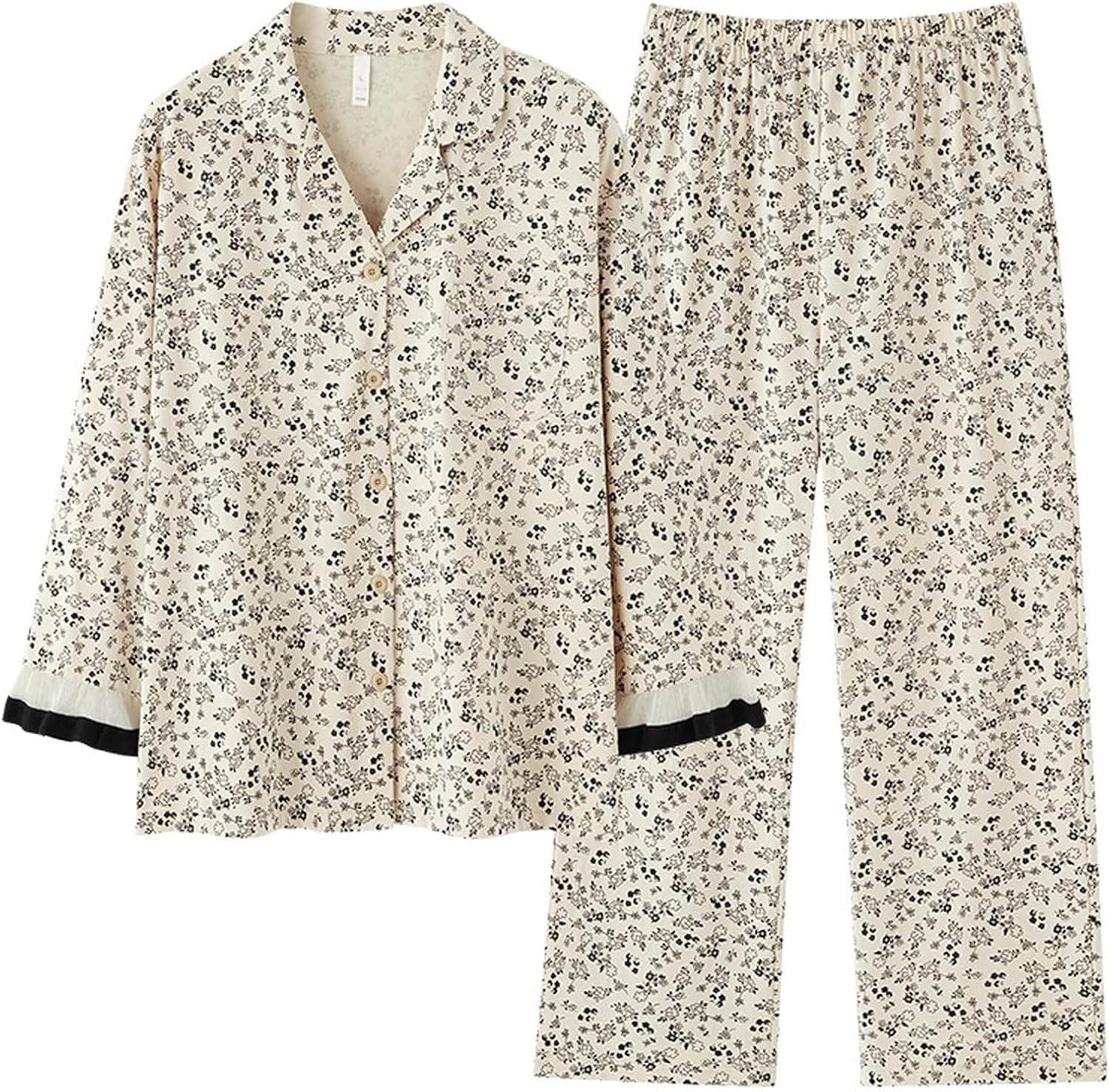 花柄 パジャマ レディース ルームウェア 上下セット 綿100% 通気 吸湿 コンフォート 便利服 寝やすい 春秋 寝巻き 婦人 ナイトウェア ゆったり 快眠 カジュアル お風呂上がり 母の日 ギフト