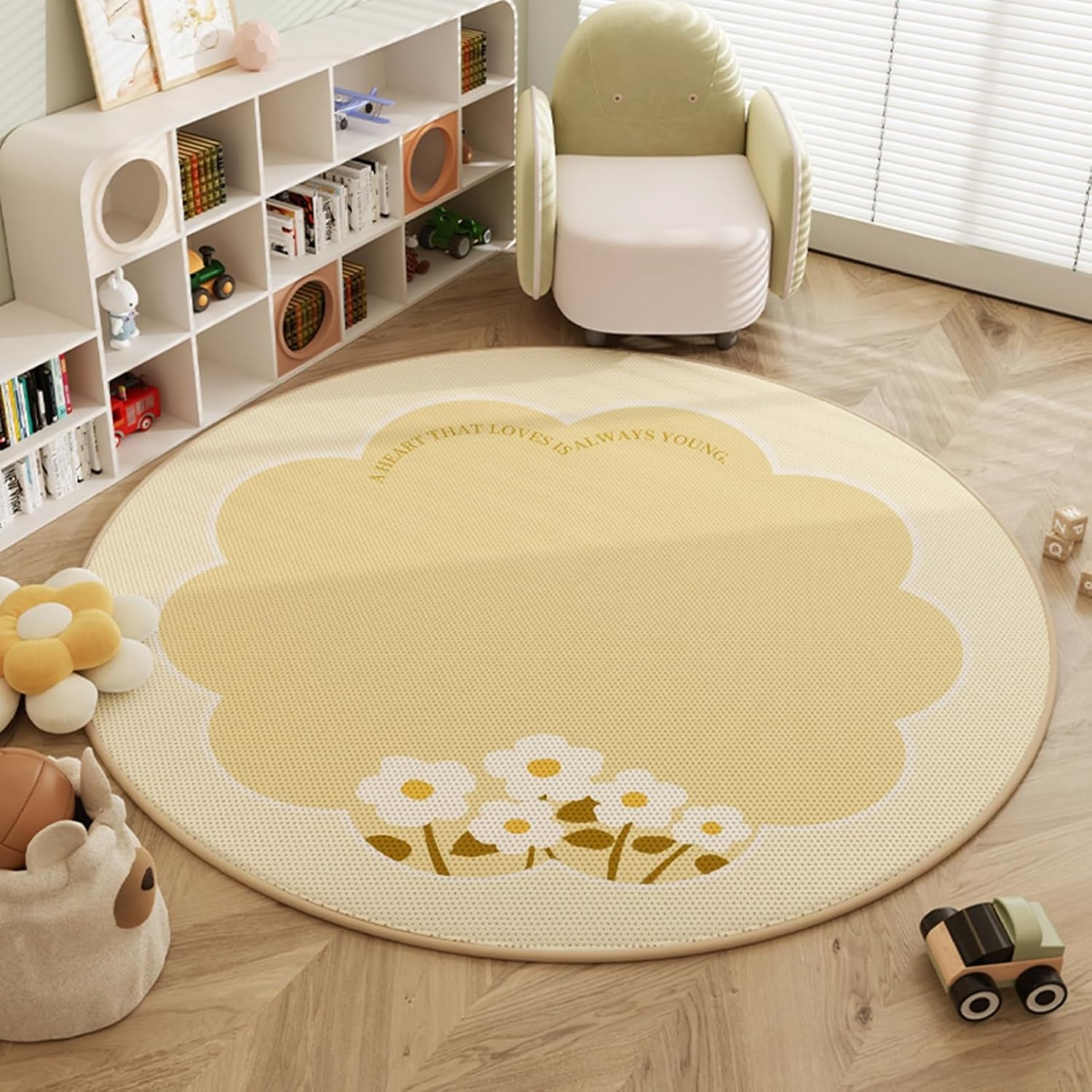 デスクチェアマット pvc 花柄 熊 ゲーミングチェアマット チェアマット 厚さ5mm 床保護ラグ 円形マット シルク ソフトタイプ 防水 掃除しやすい 軽 凹み防止 防キズ 防ダニ 手洗いＯＫ オフ