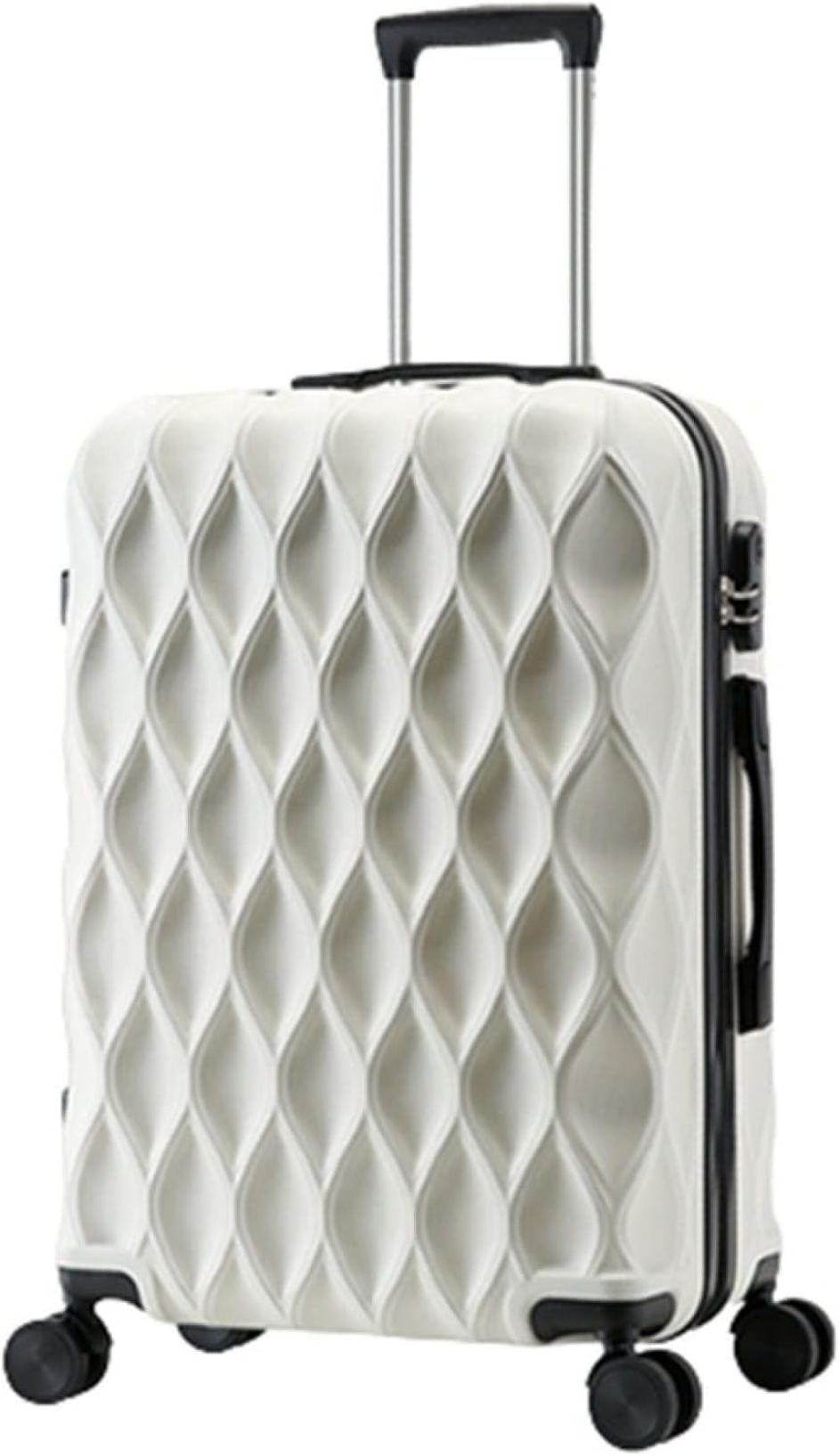 スーツケース キャリーケース 機内持ち込み 35L キャリーバッグ ファスナー式 超軽量 小型 耐衝撃 静音 ダブルキャスター 360度回転 旅行 ビジネス ホワイト 出張 Sサイズ（1-3泊）