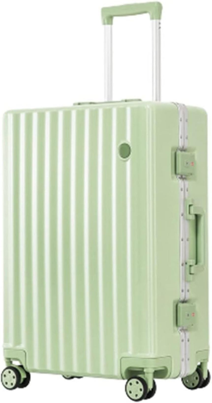 スーツケース キャリーケース 45L キャリーバッグ TSAロック搭載 アルミフレーム 超軽量 大型 耐衝撃 静音 ダブルキャスター 360度回転 旅行 ビジネス 出張 グリーン Mサイズ（3-5泊）