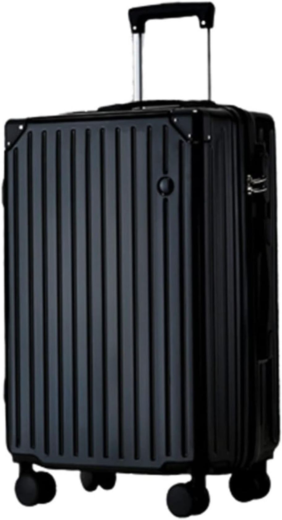 スーツケース キャリーケース 45L キャリーバッグ ファスナー式 超軽量 大型 耐衝撃 静音 ダブルキャスター 360度回転 旅行 ビジネス 出張 ブラック Mサイズ（3-5泊）