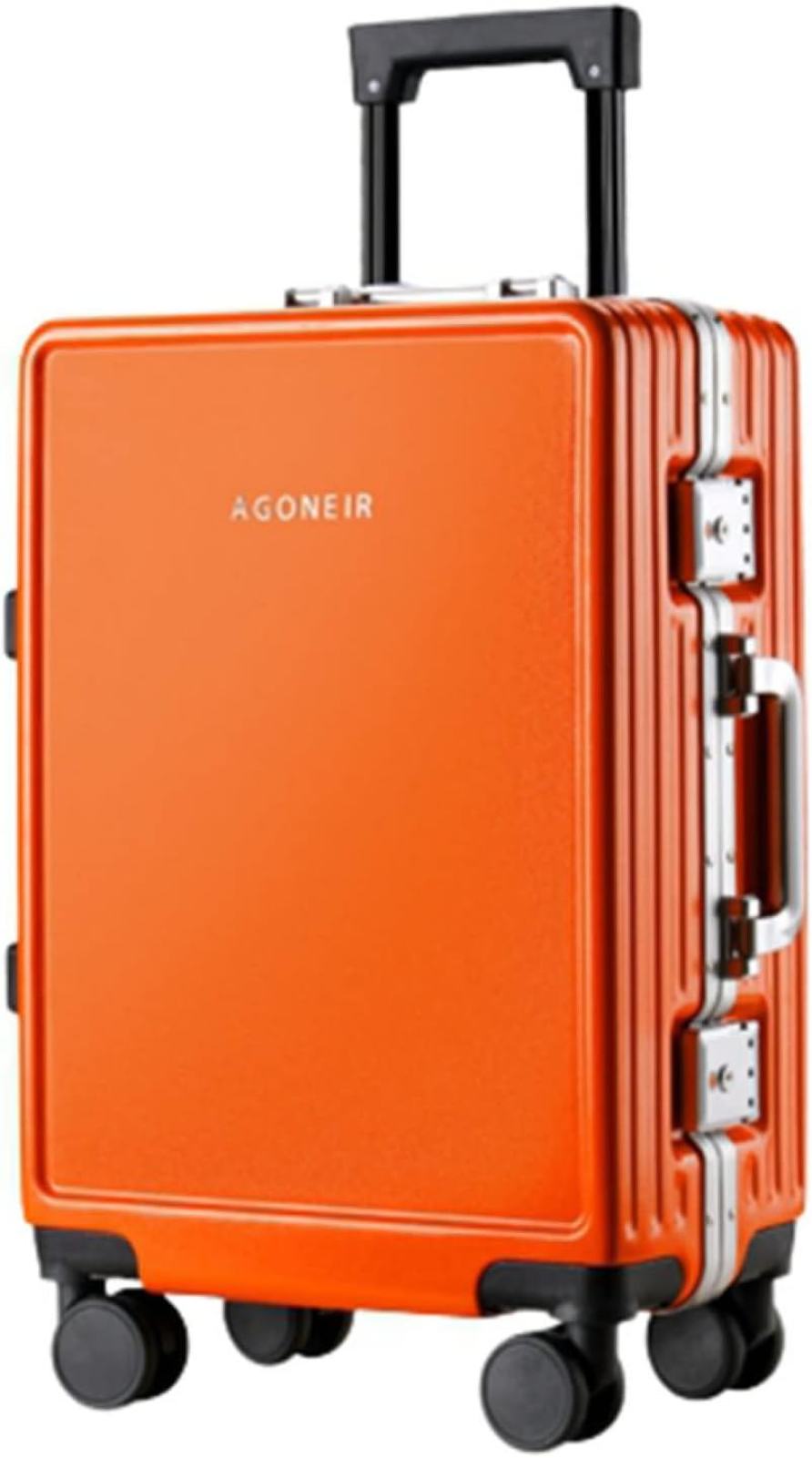 スーツケース 50L キャリーバッグ TSAロック搭載 アルミフレーム 超軽量 大型 耐衝撃 静音 ダブルキャスター 360度回転 旅行 ビジネス オレンジ 出張 キャリーケース キャリーバッグ 超軽
