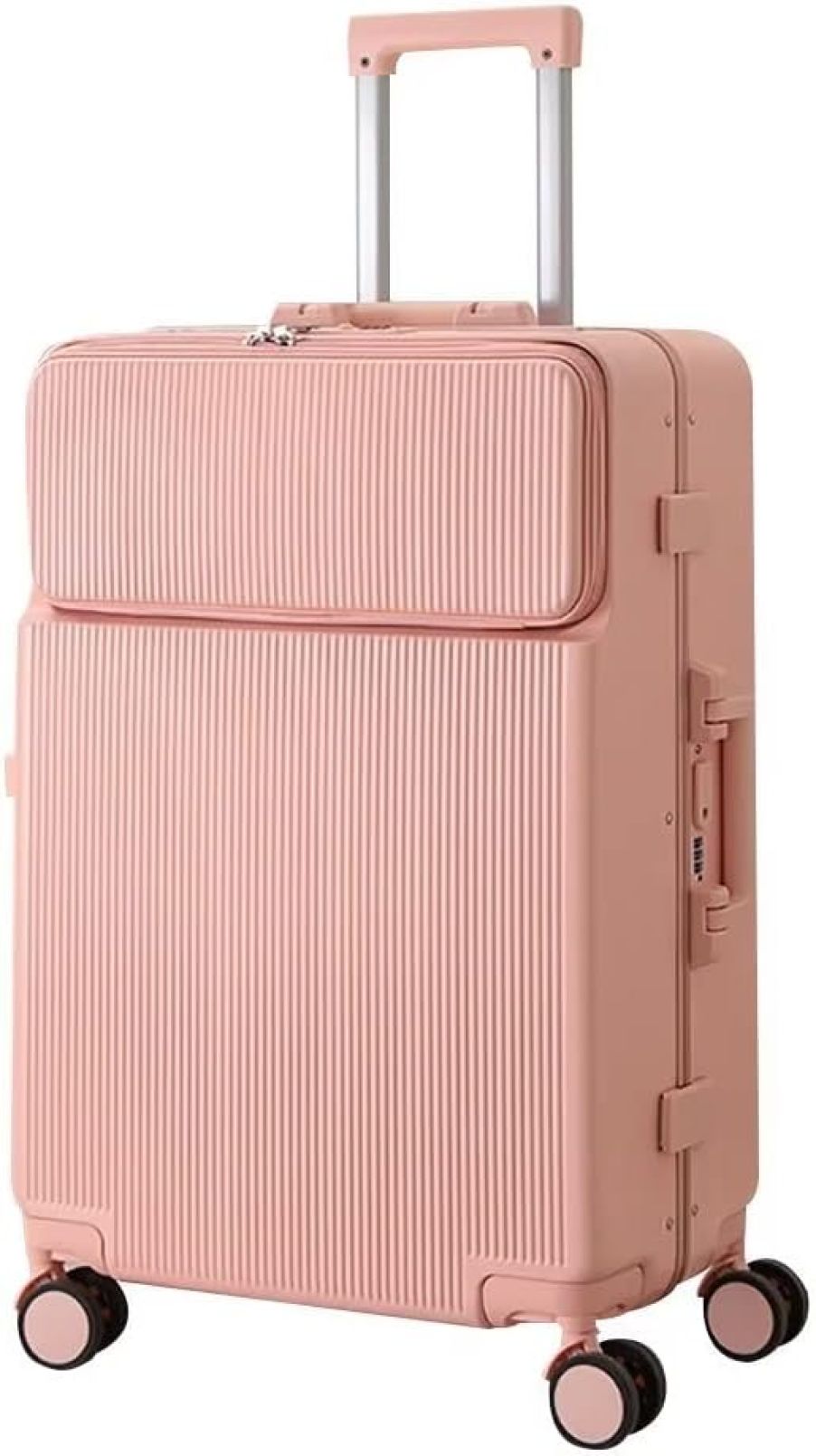 スーツケース 前開きポケット フロントオープン キャリーバッグ 機内持込 フロントポケット ファスナー 超軽量 多収納ポケット 人気 静音 TSAロック付 隠しカップフレーム付 旅行出張 大容量 耐衝