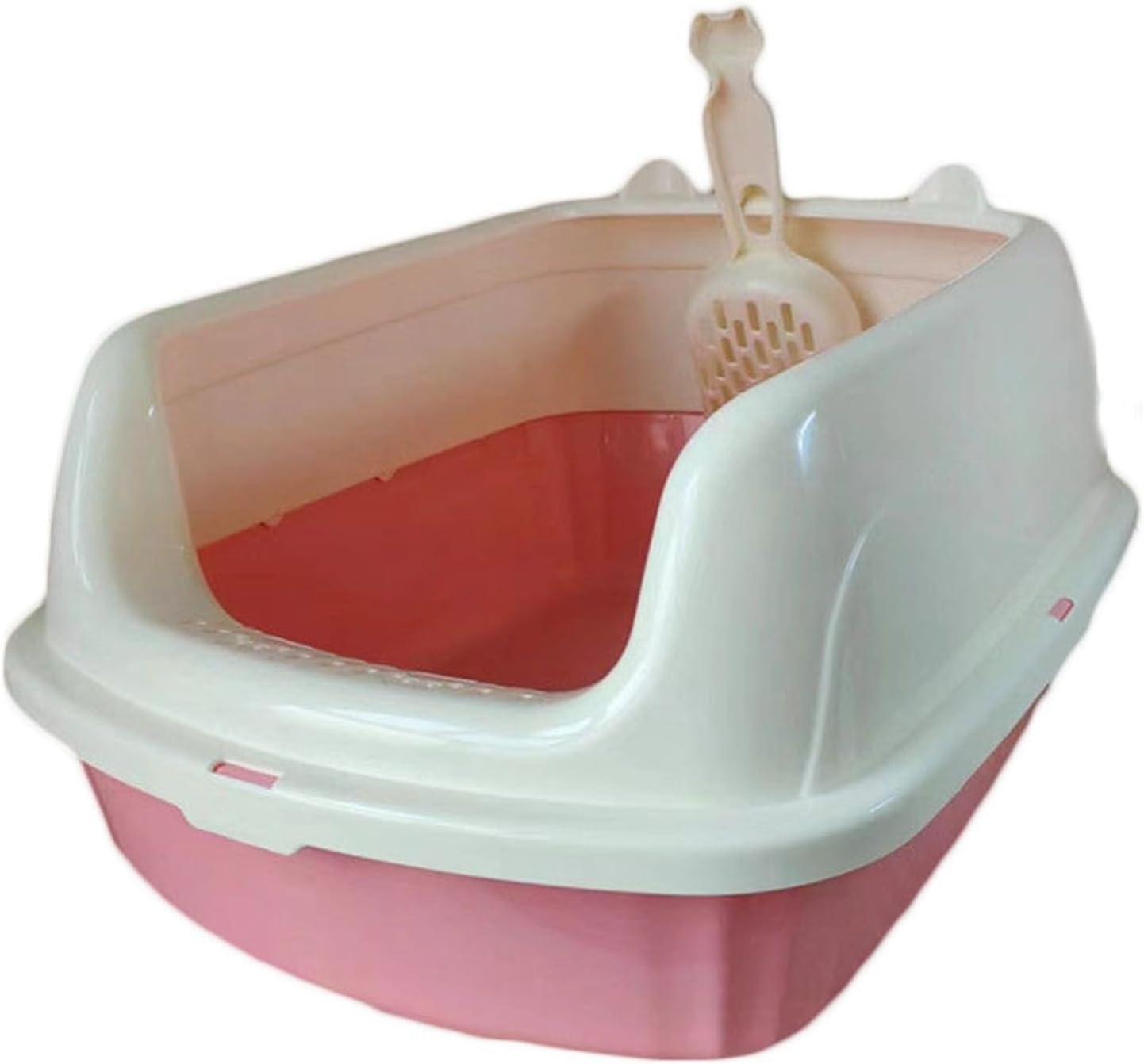 猫用トイレ本体 大きい 猫トイレ 50*38*27cm 大きめ フェンスを高くする 防止 丸洗い可能 耐久性 砂の飛び散り防止 子猫、小柄な猫用 漏れ防止 臭わない 清潔トイレ 大きい 全年齢猫用 ピ｜サステナライフ