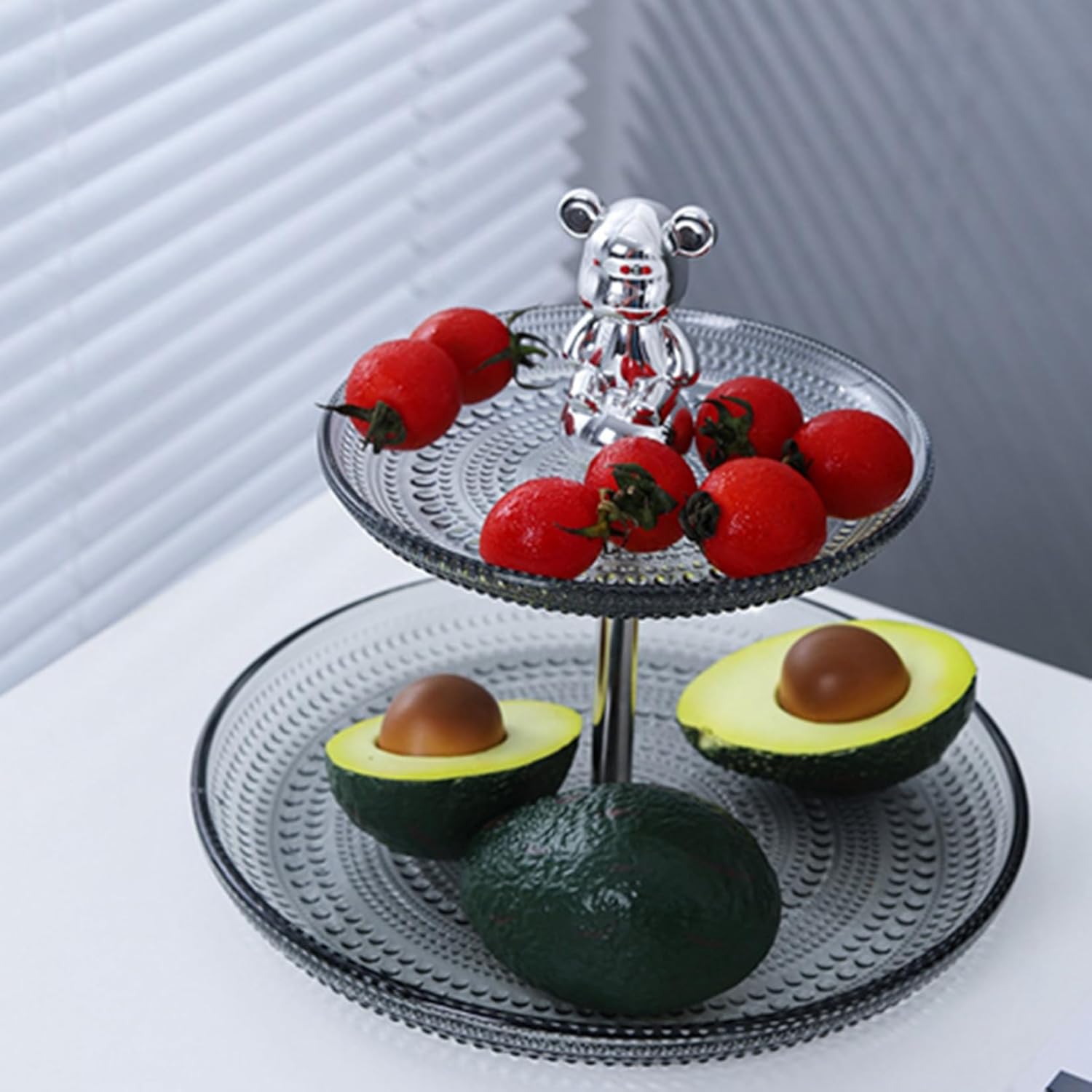 ケーキドーム ガラス ドーム蓋付 カップケーキスタンド 欧風 円形 ケーキスタンド ケーキディスプレイスタンド 展示スタンド 陳列台 アフタヌーンティー フルーツ 菓子 パーティー用 結婚式 ホーム