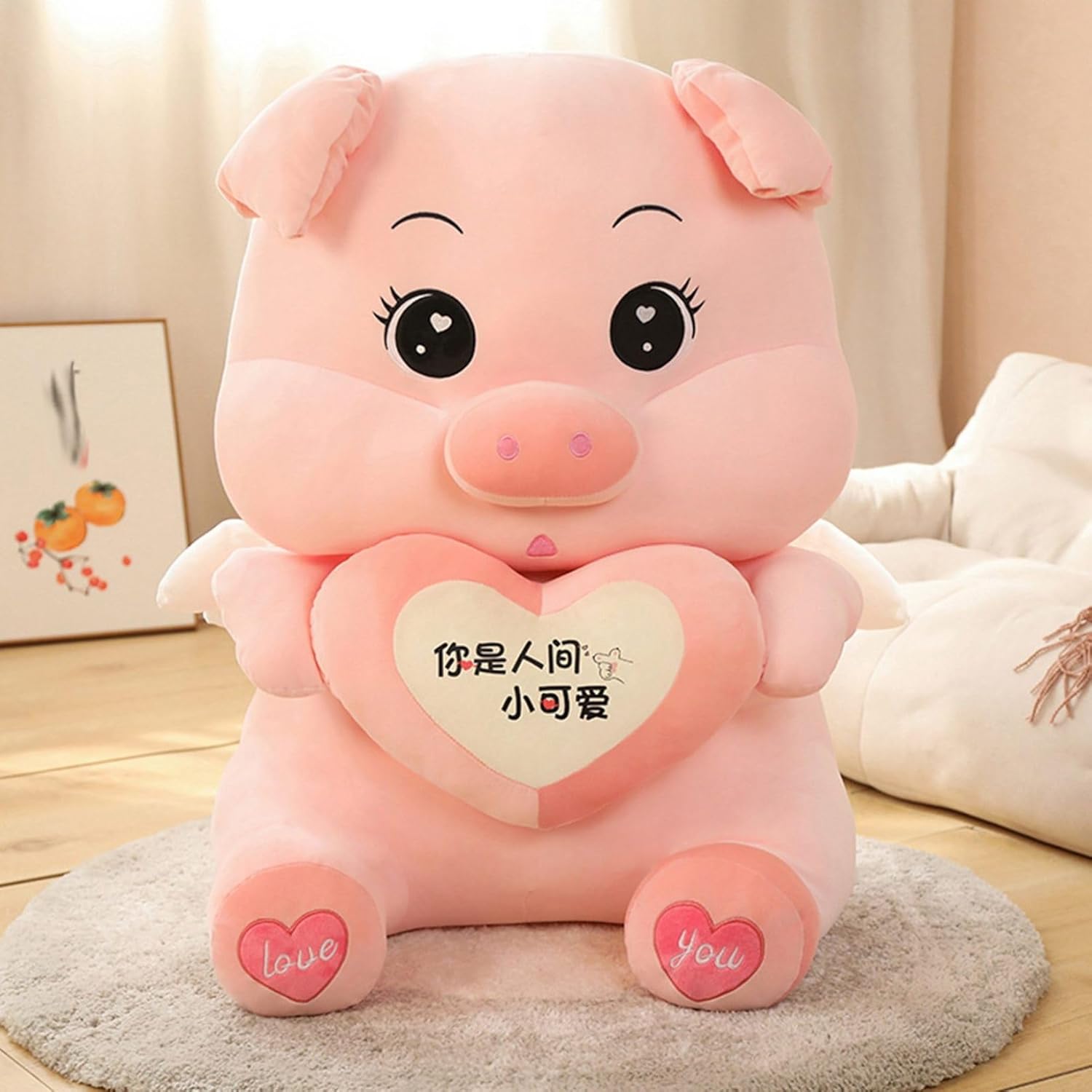 豚 ぬいぐるみ 抱き枕 人形 可愛い 萌え萌え 彼女 癒し ハット ふわふわ 動物のぬいぐるみ 抱きまくら 寝室 店飾 飾り物 道具 お誕生日 プレゼント 柔らかい 眠り枕 おもちゃ 女の子 バレンタ