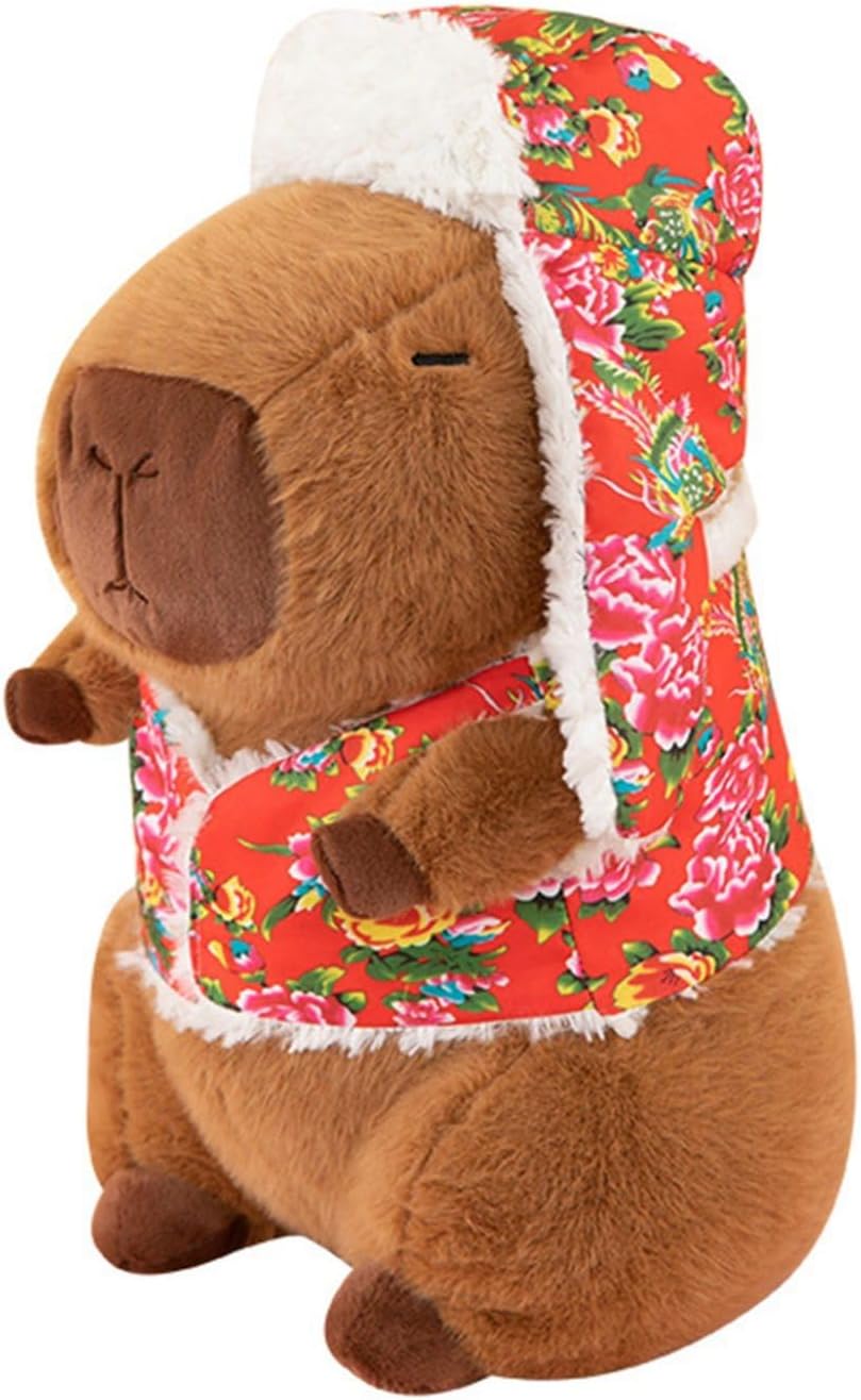 ぬいぐるみ 抱きまくら 玩具 可愛い 服を着たカピバラ 萌え萌え もふもふぬいぐるみ 癒し系 柔らかい 動物 ストレス解消 気持ちいい ギフト プレゼント ベッドルーム ねむねむ クリスマス 彼女 子