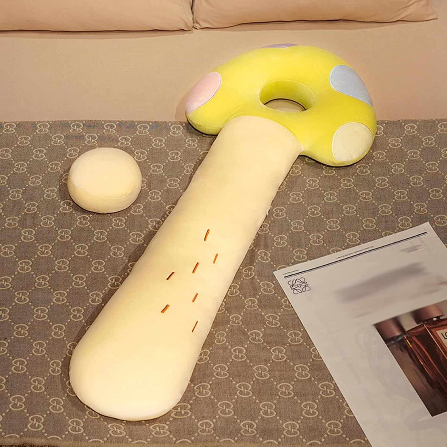 ロングまくら キノコ型 首枕 だきまくら 気持ちいい 妊婦 添い寝枕 背もたれクッション キャンディ型 肘置き 足置き 低反発 女の子 安眠枕 多機能 ソファ 車用 洗える 取り外し可能 プレゼント