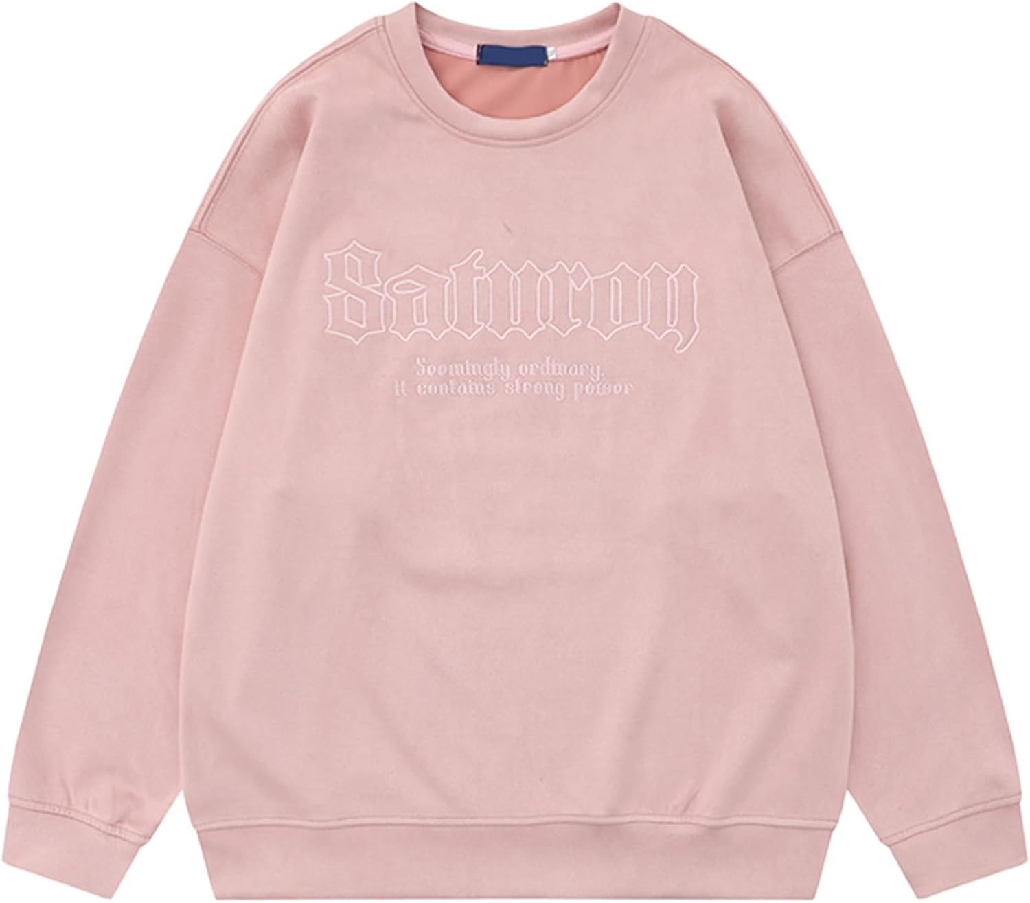 トレーナー メンズ ピンク 刺繍 クルーネック 長袖 パーカー Tシャツ 丸首 フルオーバー オーバーサイズ 秋服 冬服 あたたかい ストリート系 カジュアル 若者 高校生 カップル｜サステナライフ 7,022円