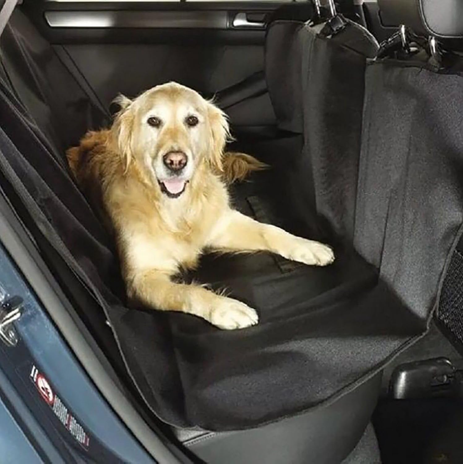 犬 車 シート ペット用ドライブシート 汎全車種 後部座席用 中型犬 大型犬 滑り止め 耐摩耗 シートベルト付き 折り畳み式 汚れにくい 犬用ブースターシート ペットシートカバー ペットマット ワンサ