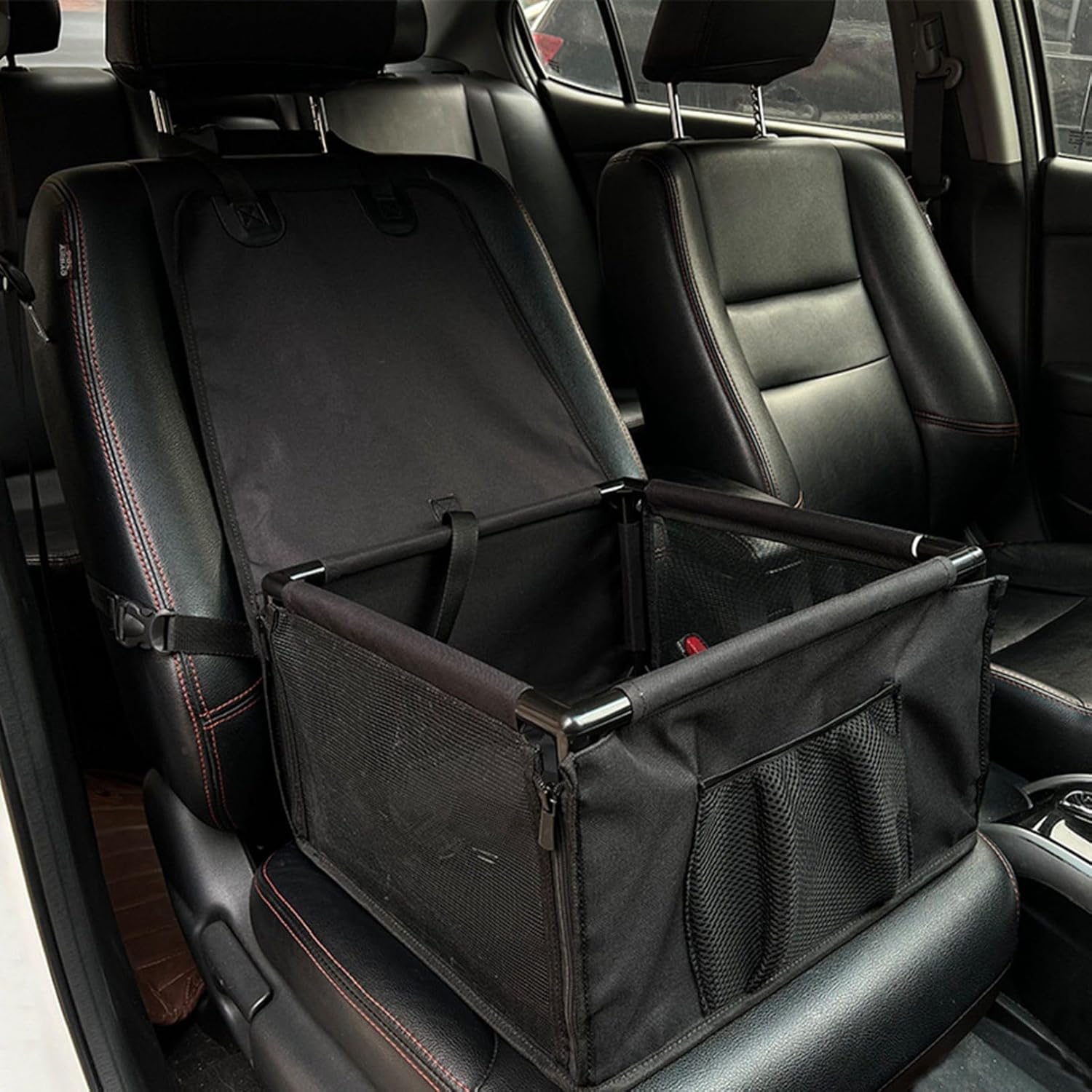 犬 車 ドライブボックス ペット用 ドライブシート ネコ 助手席専用 メッシュ窓付き リード付き 中型 小型犬 全種猫用 折畳 車用安全シート 滑り止め 洗える 汚れキズ防止 犬車に乗せるグッズ おで