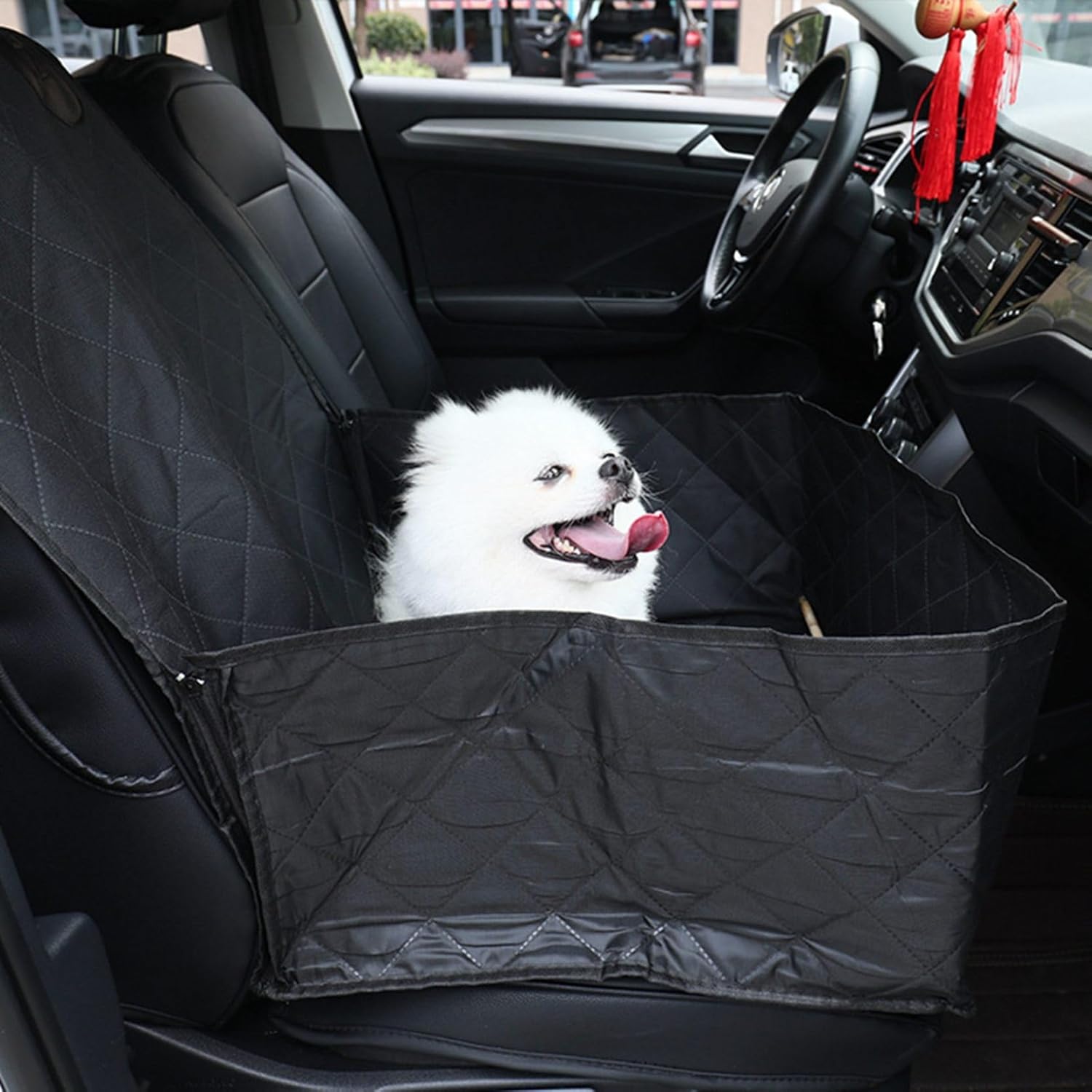 犬用カーシート ドッグ用シート 助手席用 後部座席 犬 猫 車用安全シート カーシートカバー ボックス 折り畳み式 飛び出し防止 酔い防止 簡単取り付け お出かけ 旅行 水洗い可能 幅広い車種に対応