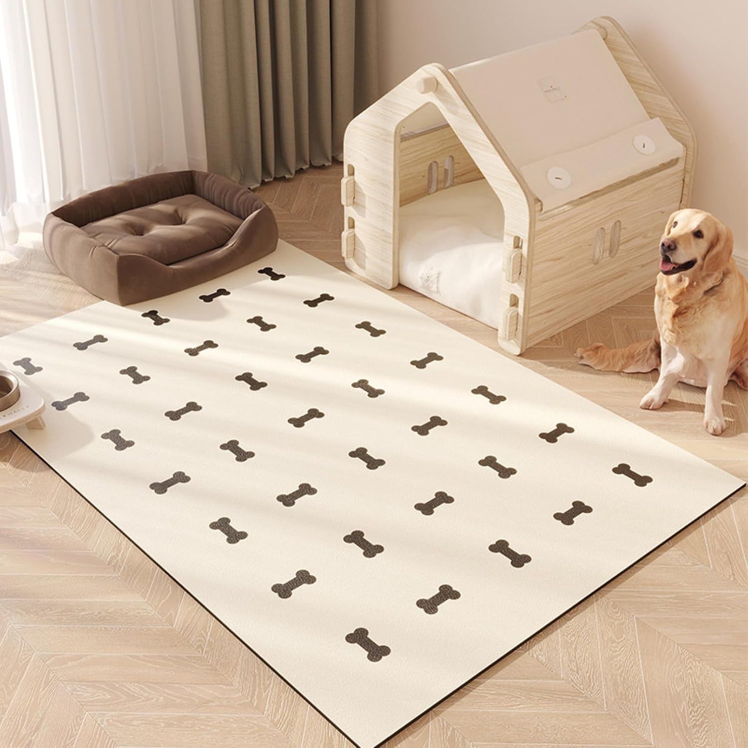 ペット用カーペット ペットマット カーペット PVC 廊下敷きマット 犬 猫 洗える 夏用 犬猫兎用 防水 DIY可能 防滑 めくれない 設置簡単 拭ける 大判サイズ ペットフェンス・サークル・ケージ