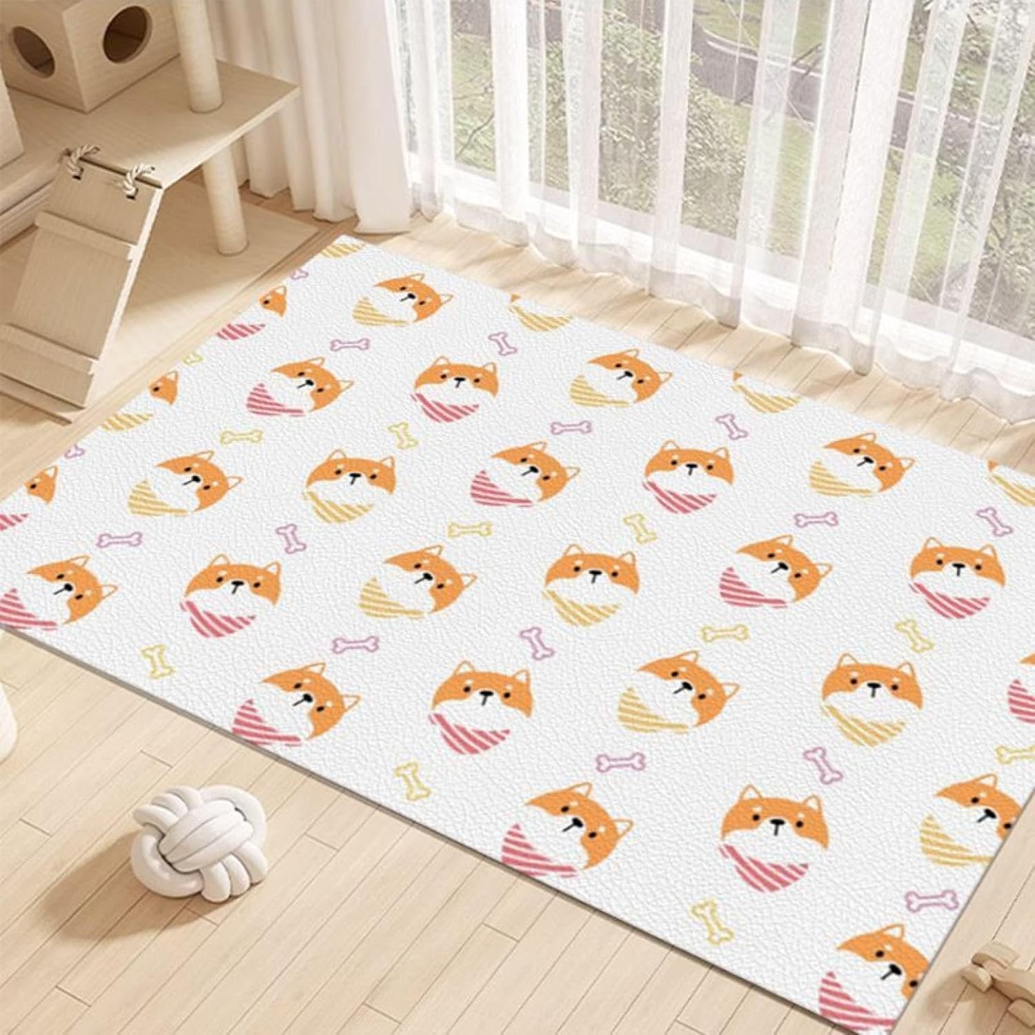 トイレ下敷きマット ペットマット カーペット PVC 廊下敷きマット 犬用マット 洗える 夏 噛む予防 床暖房対応 床保護 漏れ防止 大判 高齢犬 老犬 老猫 ペットフェンス・サークル・ケージ用 柄b|サステナライフ