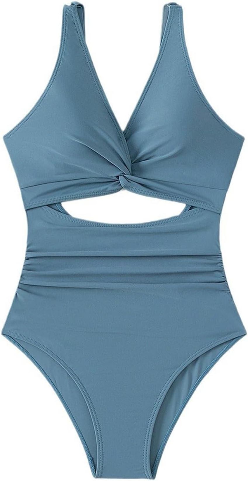 水着 レディース ワンピース 体型カバー ビキニ スイムウェア 競泳 女性のファッションセクシーなソリッドカラーのカットアウトストラップ水着セット 吸汗速乾 着痩せ 伸縮性 海水浴 水泳 温泉 サーフ