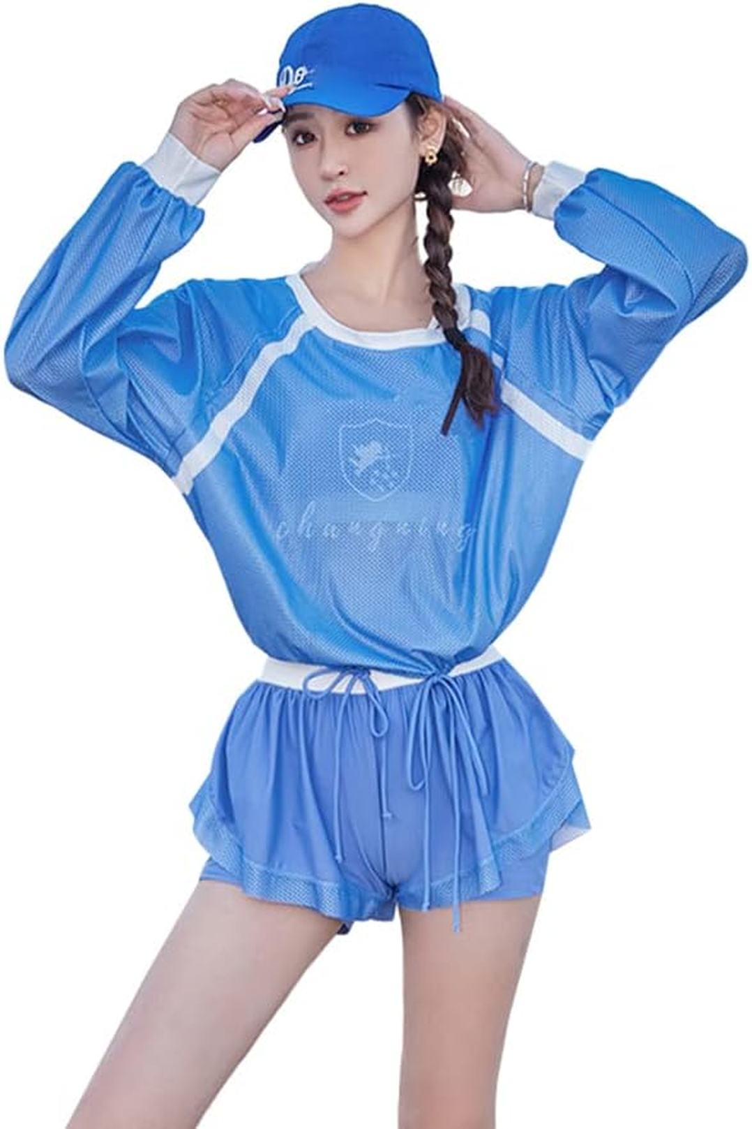 水着 レディース タンキニ３点セット 体型カバー セパレート ラッシュガード ブラ ショートパンツ メッシュ パット付き 中学生 フィットネス水着 UVカット おしゃれ 夏 ラッシュガード かわいい 8,324円