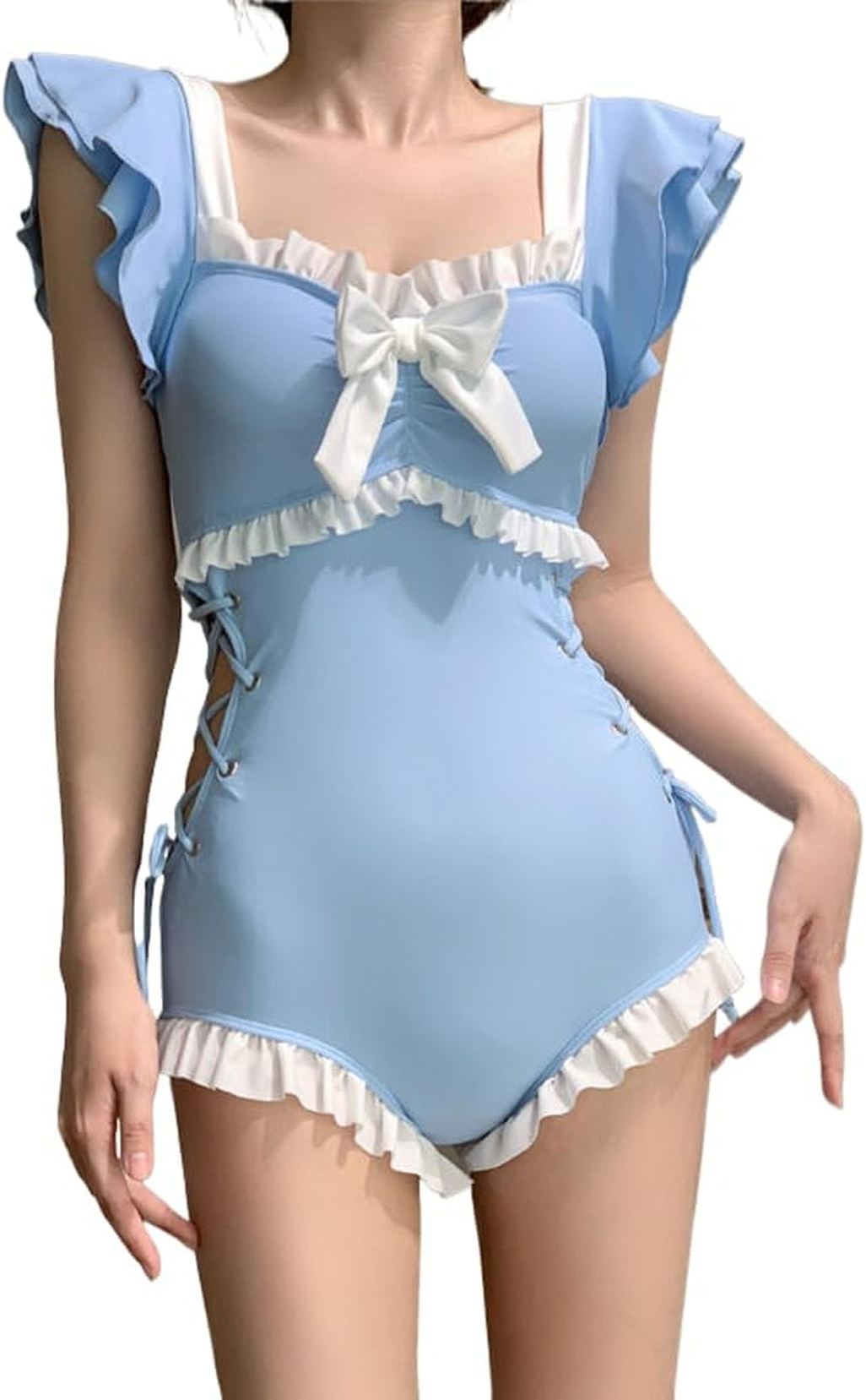 水着 レディース ハイウエスト 伸縮性 可愛い ビーチウェア スカート ラッシュガード 肌守り おしゃれ オフショルダー かわいい 体型カバー スイムウェア スイミング 旅行 水泳 ビーチ オールイン