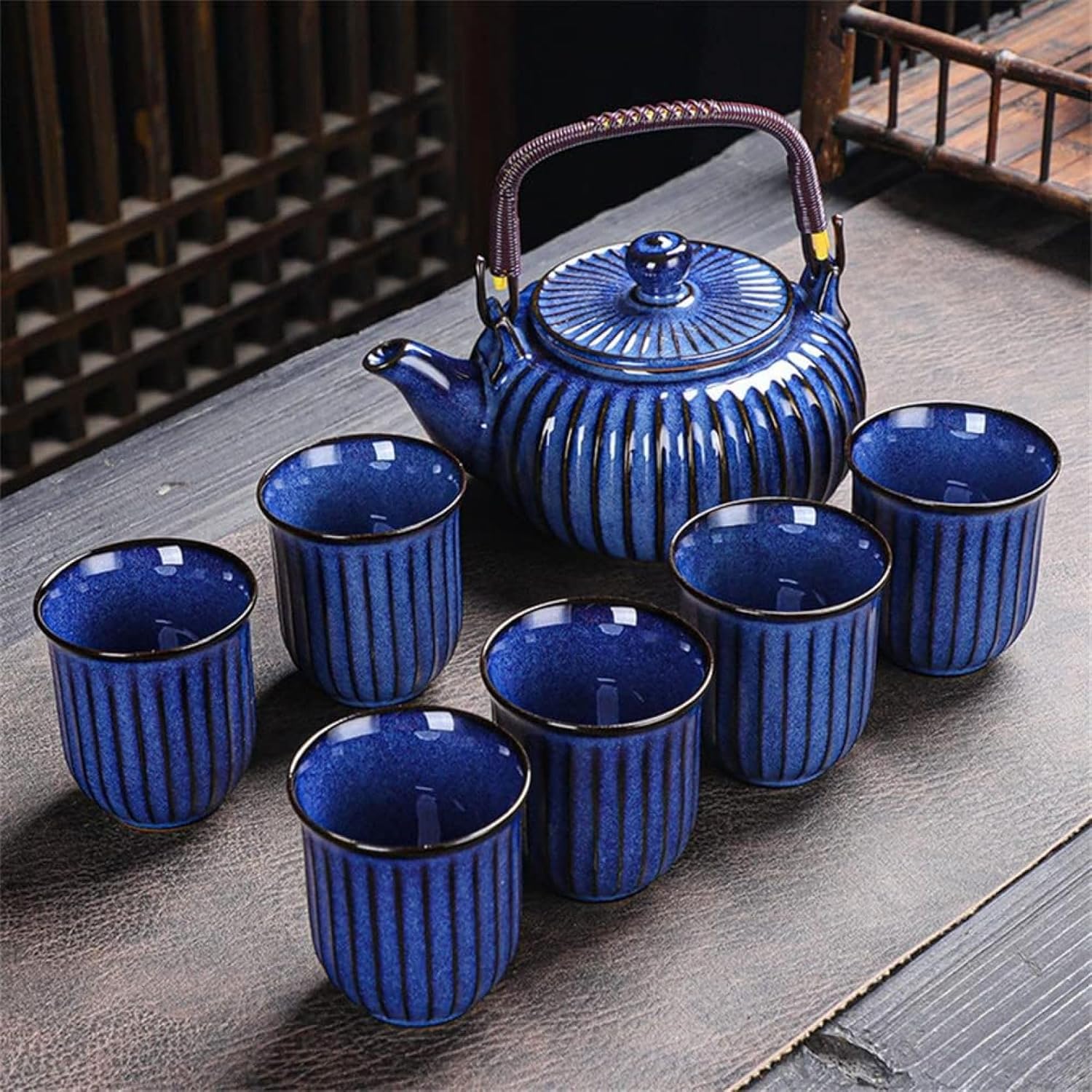 急須 湯呑み セットおしゃれ やかん ティーポット番茶器セット 陶器 茶器セット 茶器揃 陶磁茶具セット 茶道道具 伝統工芸品 禅ビスク 湯呑み ギフト 誕生日 プレゼント｜サステナライフ