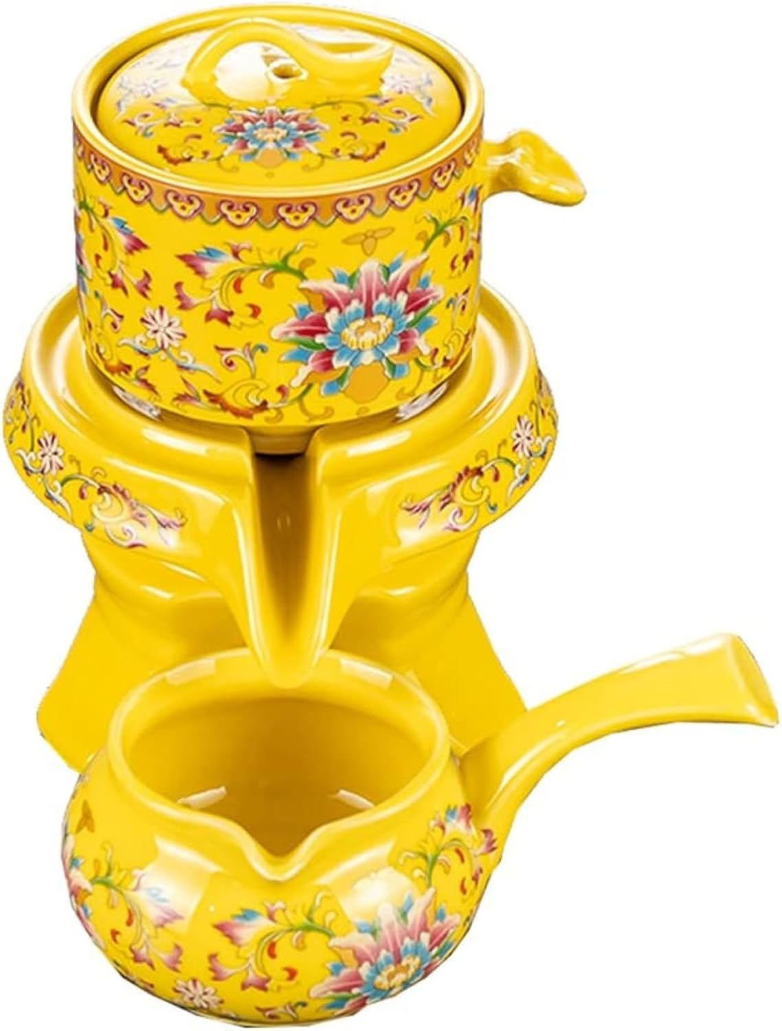 ティーセット 湯呑みセット茶道具 茶器セット 急須ポット 旅行茶具 中国茶道具 自動レイジーティーセット 業務用 飲食店 お店用 ティーパーティに大活躍