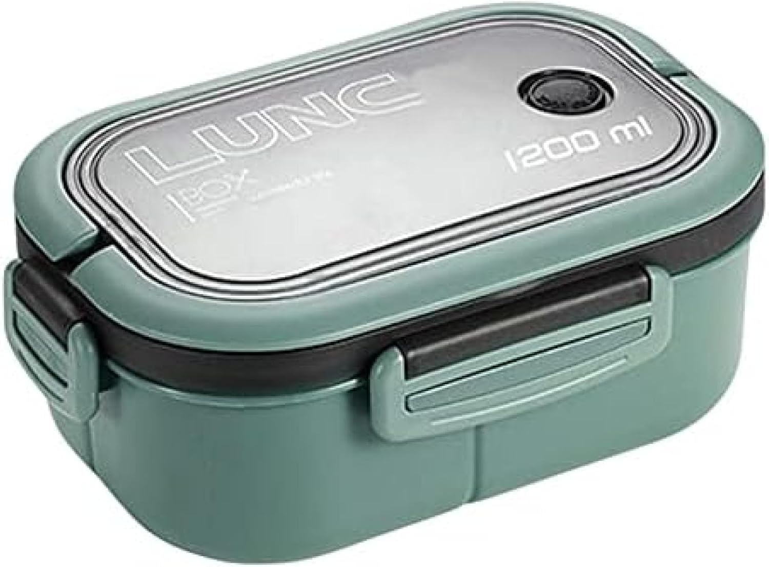 弁当箱 1200ml 弁当箱大人のランチボックス大容量 二段 お弁当箱 ランチボックス べんとう箱 女性 男性 高校生 通勤 漏れ防止 おしゃれ 軽量 レンジ (グリーン) 大容量フードコンテナ 漏れ